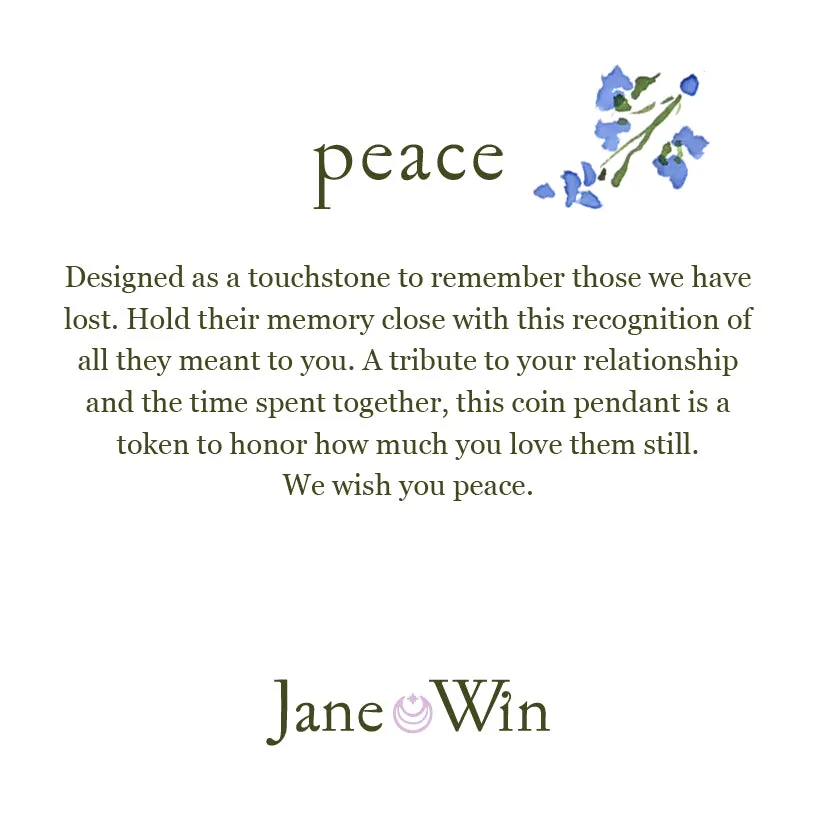 PEACE JW Small Pendant Coin sold by Jane Win product image thumbnail 4