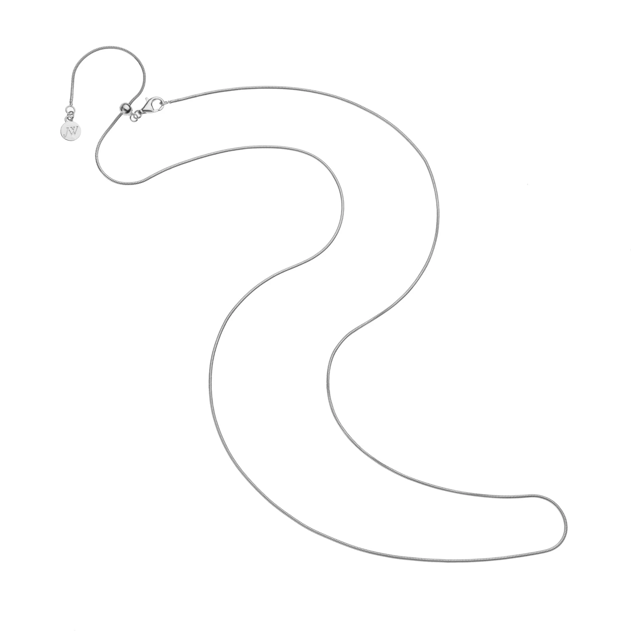 Adjustable 24 Inch Snake Chain in Silver sold by Jane Win
