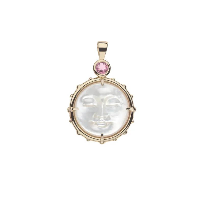 FOREVER Moon and Back Face Pendant in White Mother of Pearl sold by Jane Win