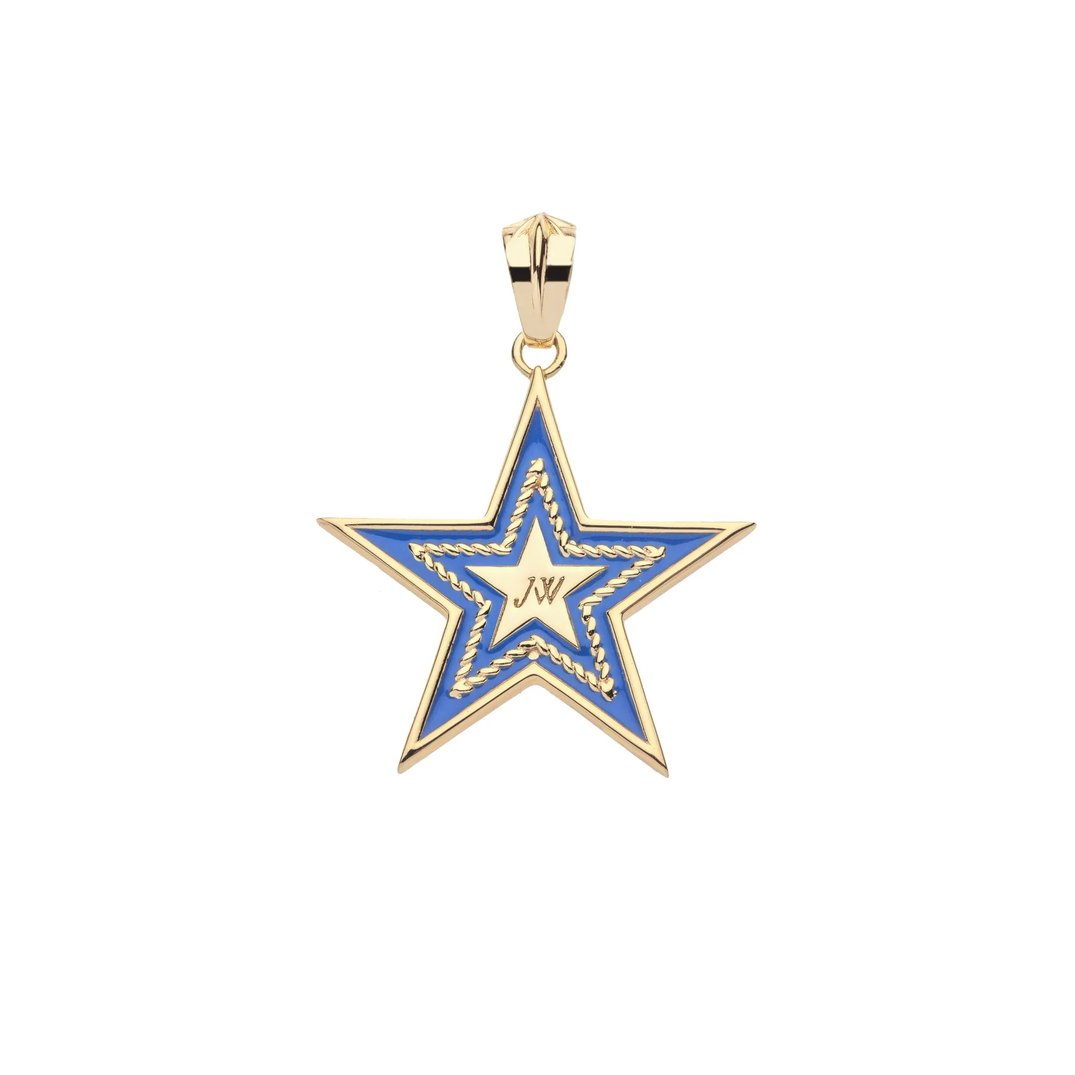 TEXAS JW Star Pendant with Blue Enamel sold by Jane Win product image thumbnail 2