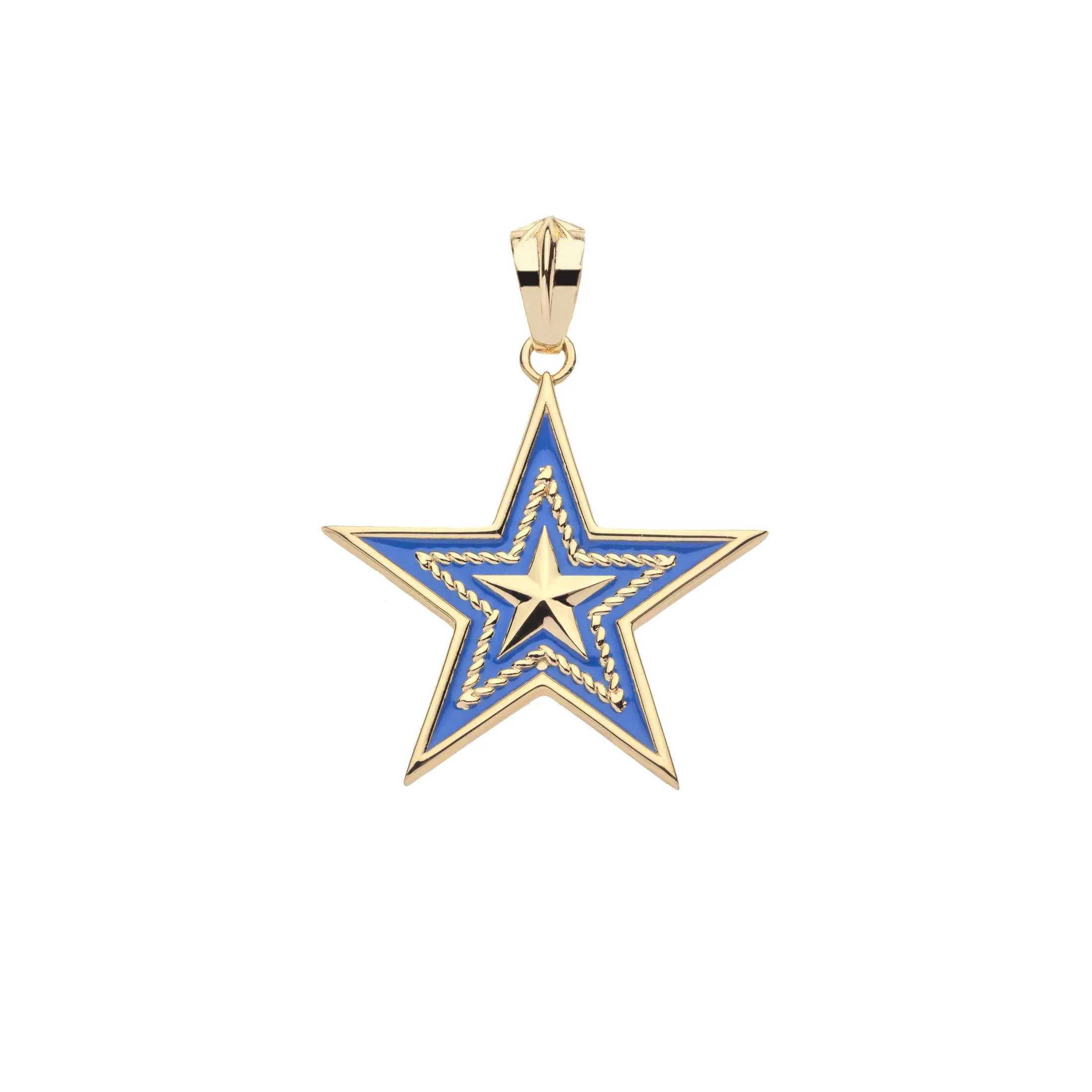 TEXAS JW Star Pendant with Blue Enamel sold by Jane Win