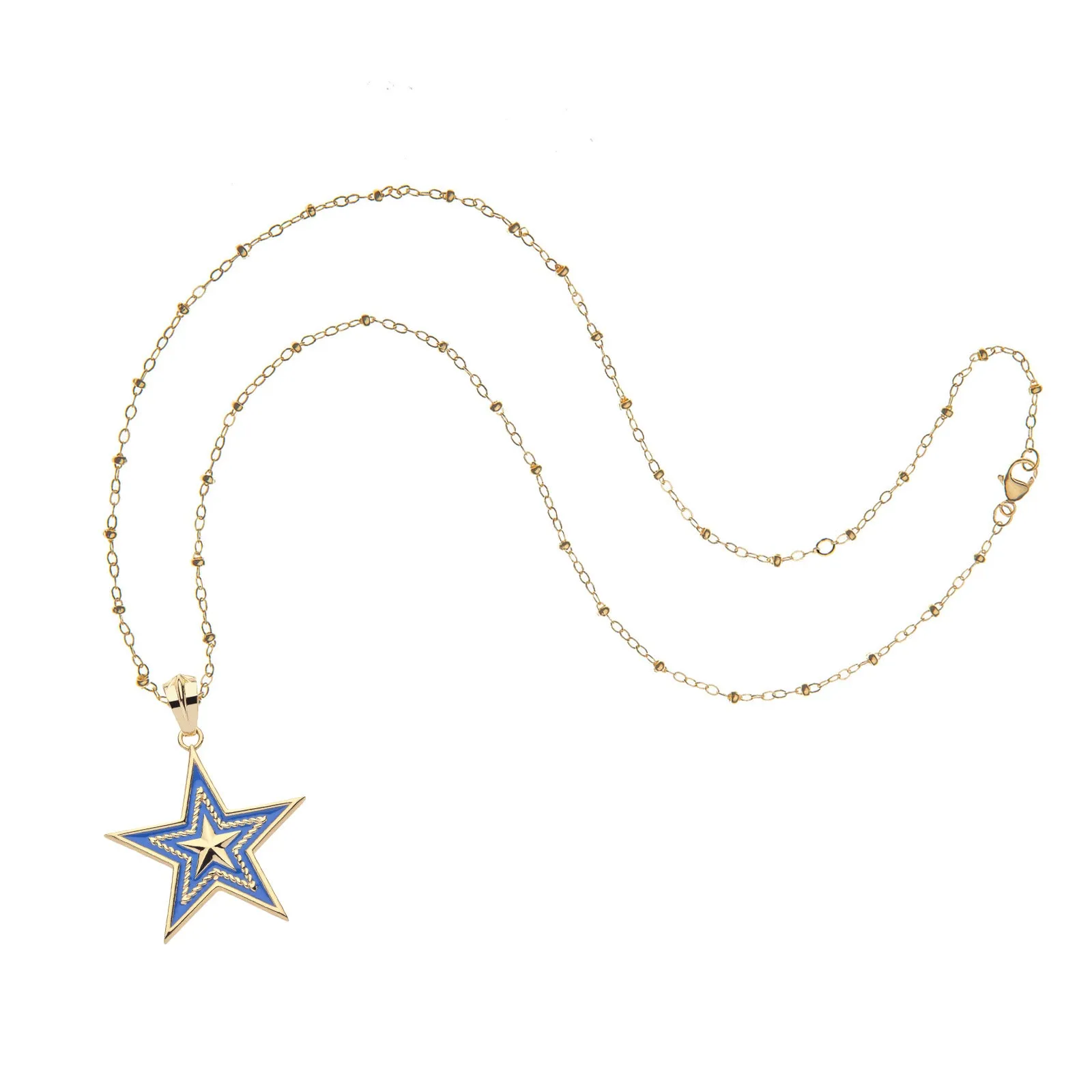 TEXAS JW Star Pendant with Blue Enamel sold by Jane Win product image thumbnail 4