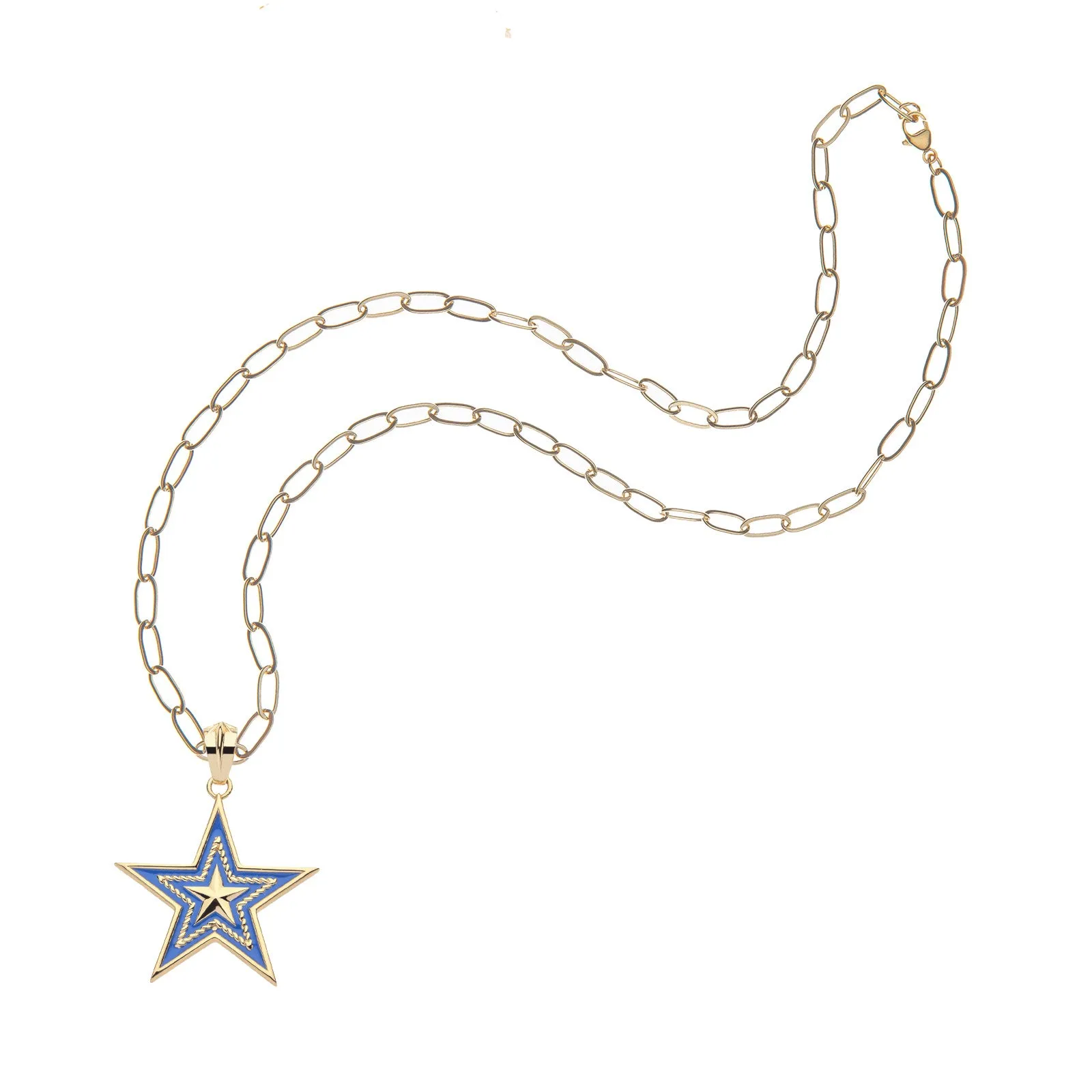 TEXAS JW Star Pendant with Blue Enamel sold by Jane Win product image thumbnail 5