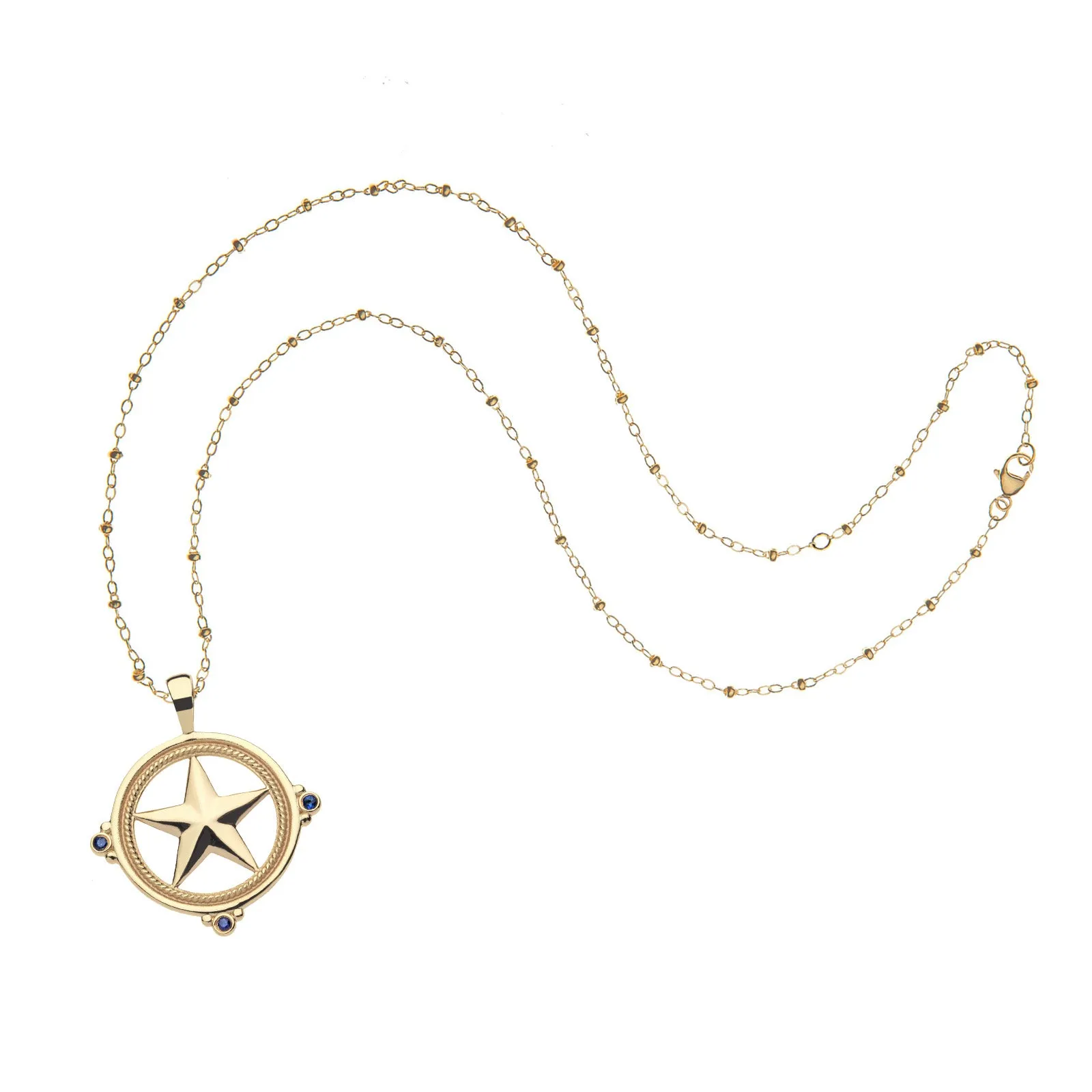 Texas JW Star Cutout Pendant with Blue Sapphires sold by Jane Win product image thumbnail 3