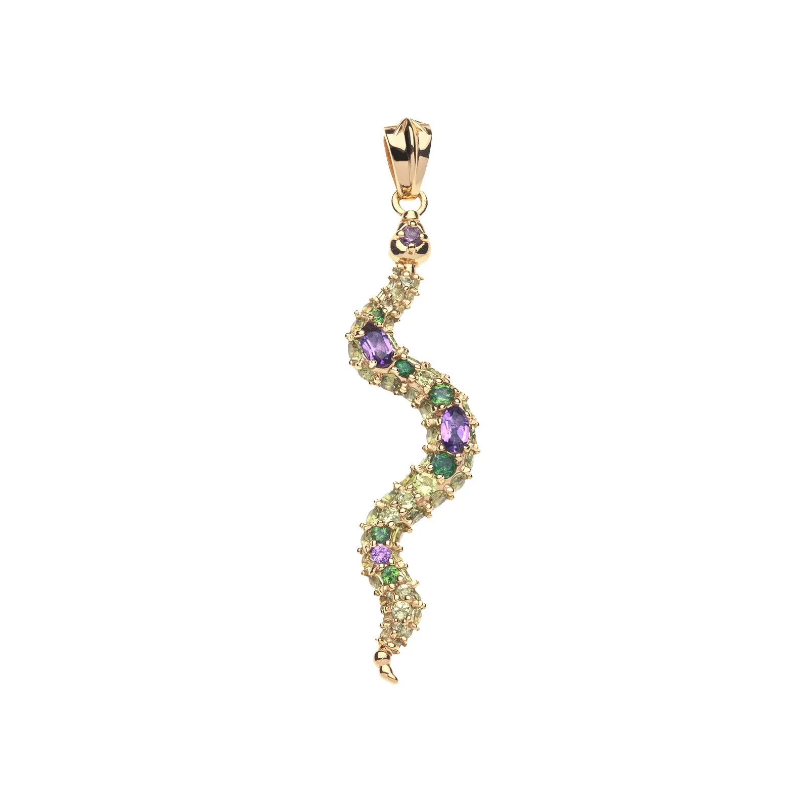PROTECT Embellished Snake Pendant in Green SALE sold by Jane Win