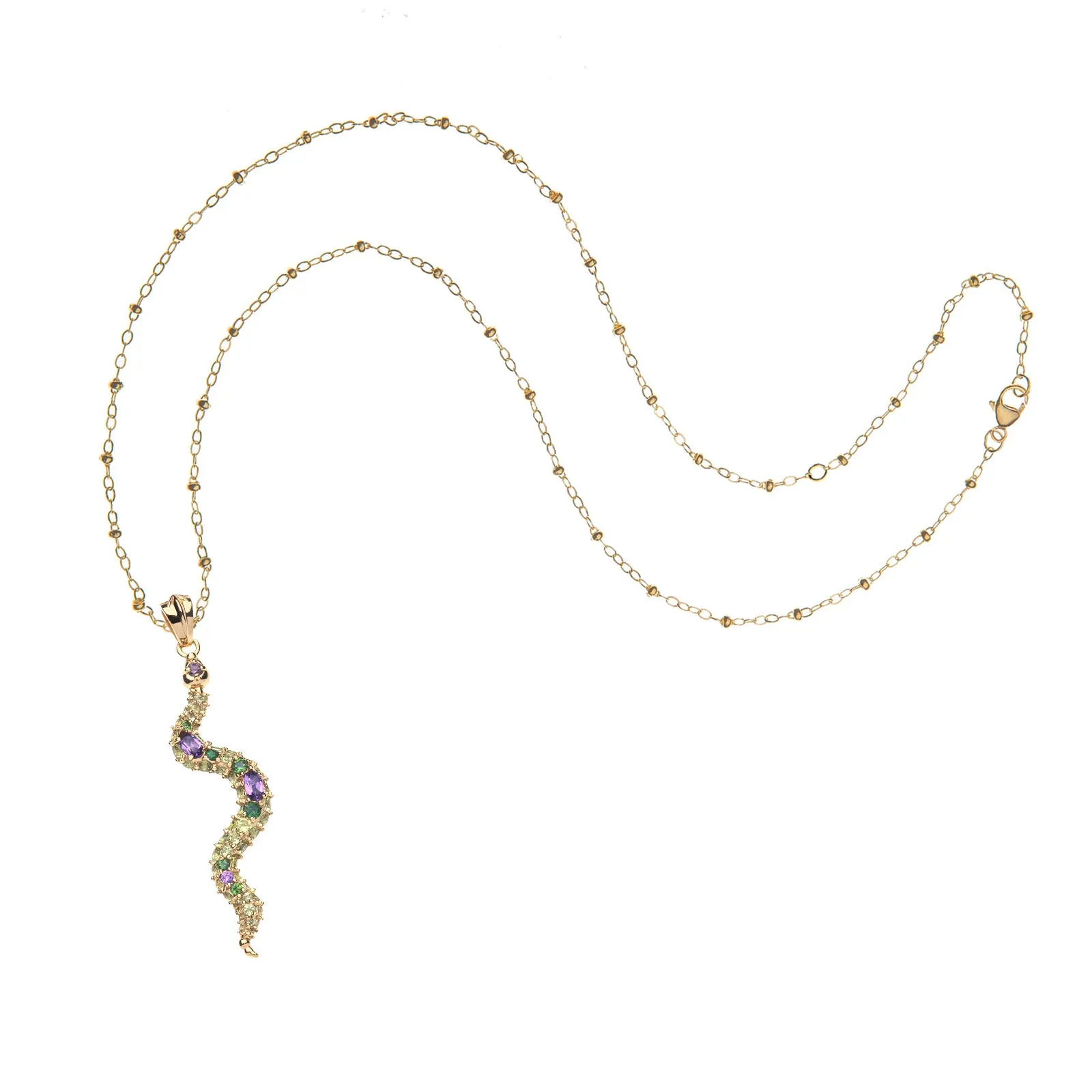 PROTECT Embellished Snake Pendant in Green SALE sold by Jane Win product image thumbnail 5