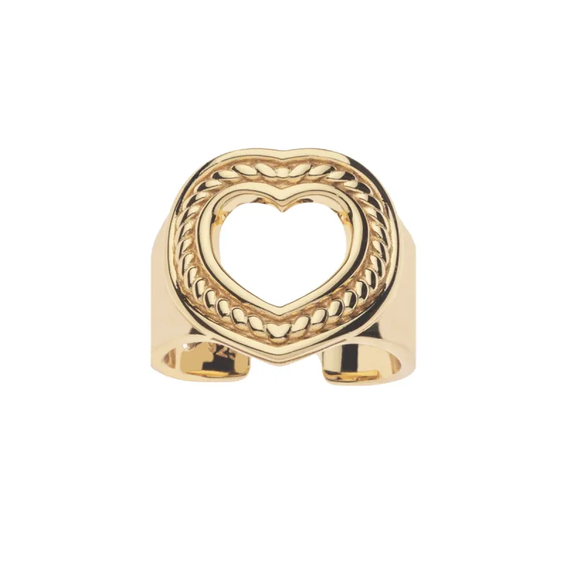 LOVE Cutout Heart Ring sold by Jane Win