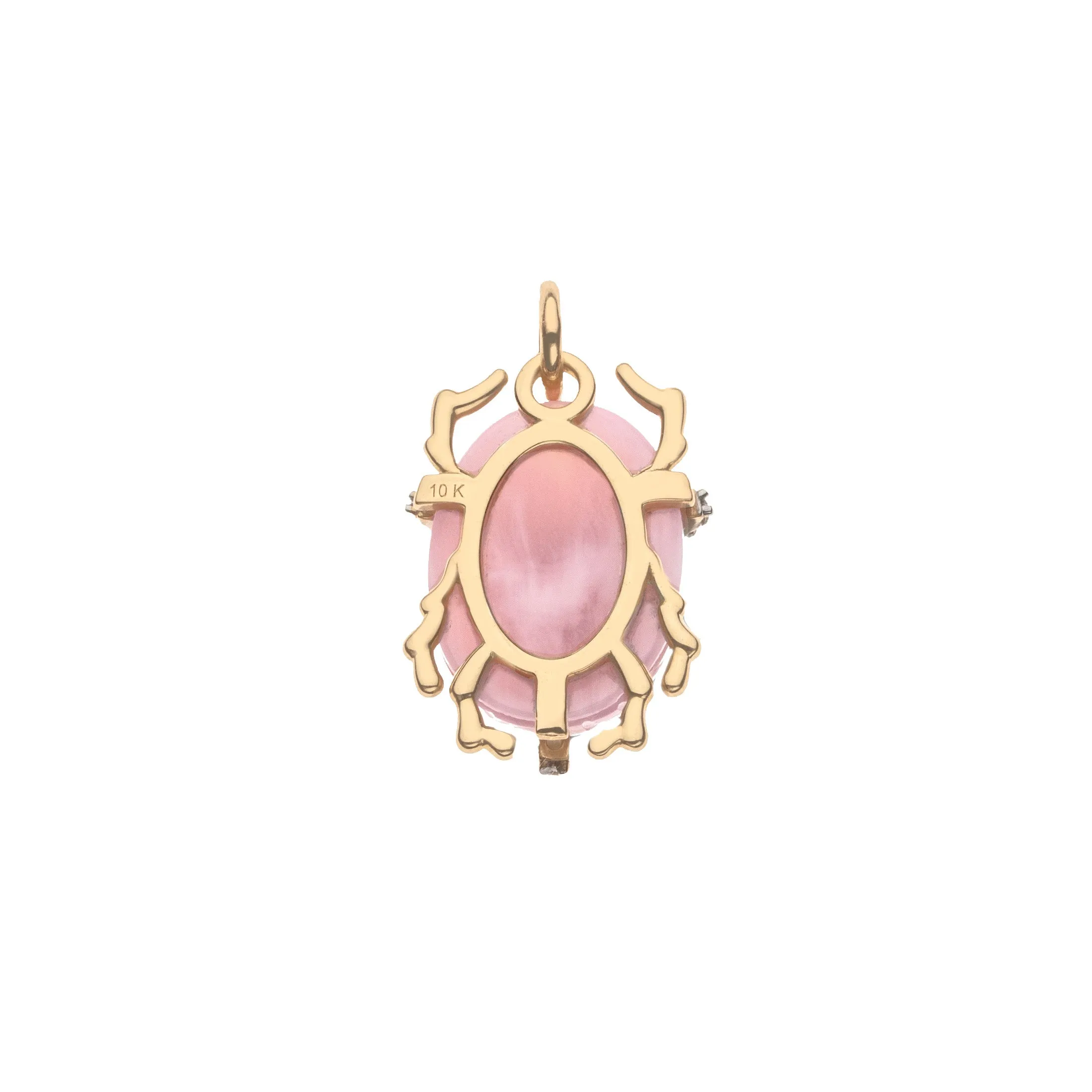 PROTECT Pink Jade Scarab Pendant in Solid Gold sold by Jane Win product image thumbnail 4