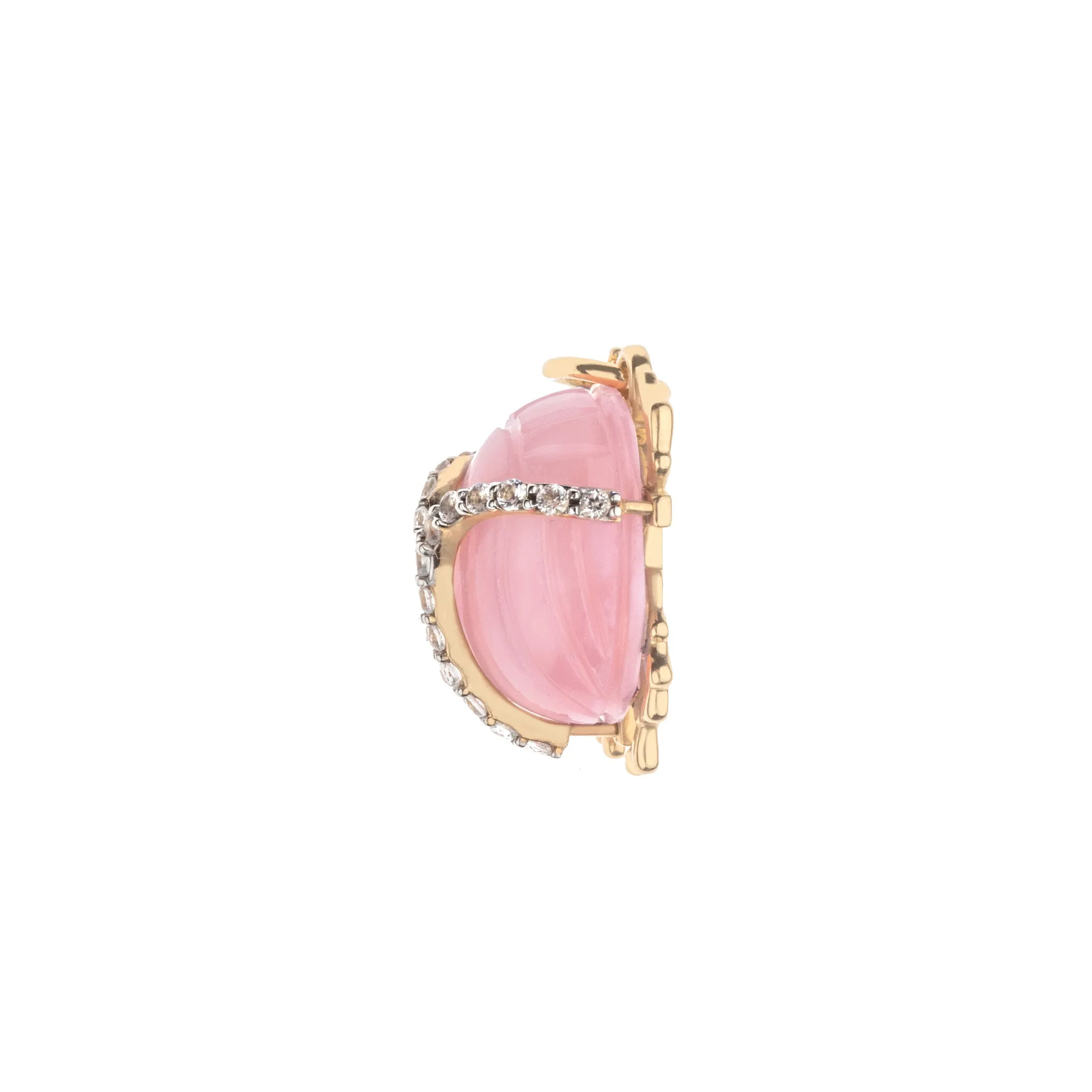 PROTECT Pink Jade Scarab Pendant in Solid Gold sold by Jane Win product image thumbnail 3