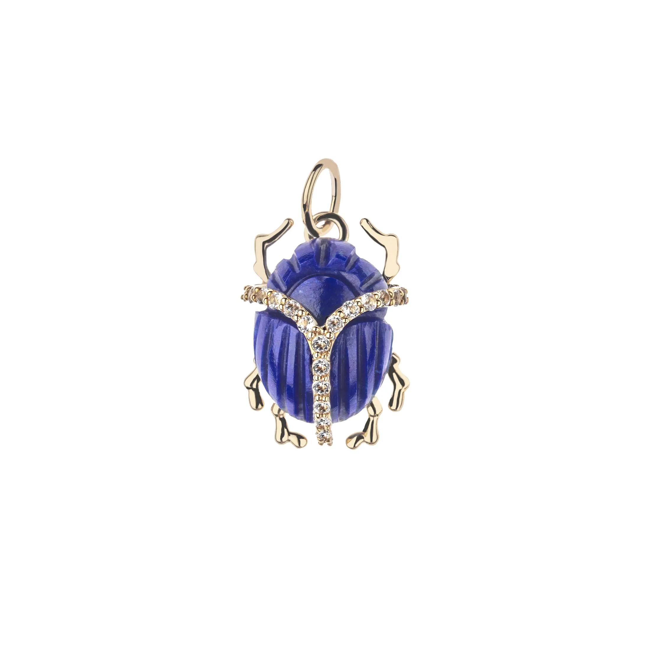 PROTECT Lapis Scarab Pendant in Solid Gold sold by Jane Win