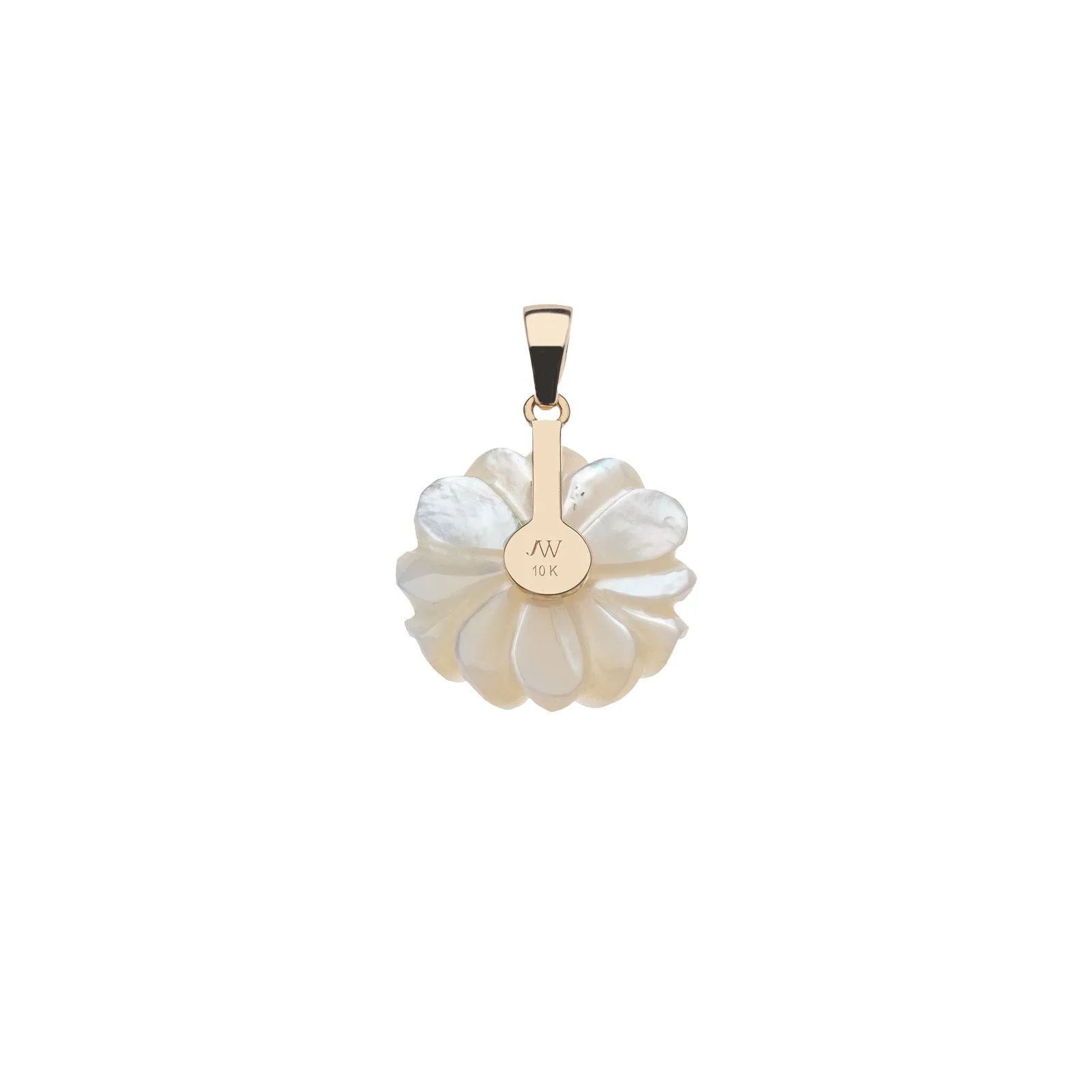 JOY Carved Anemone Flower Pendant in Mother of Pearl sold by Jane Win product image thumbnail 4