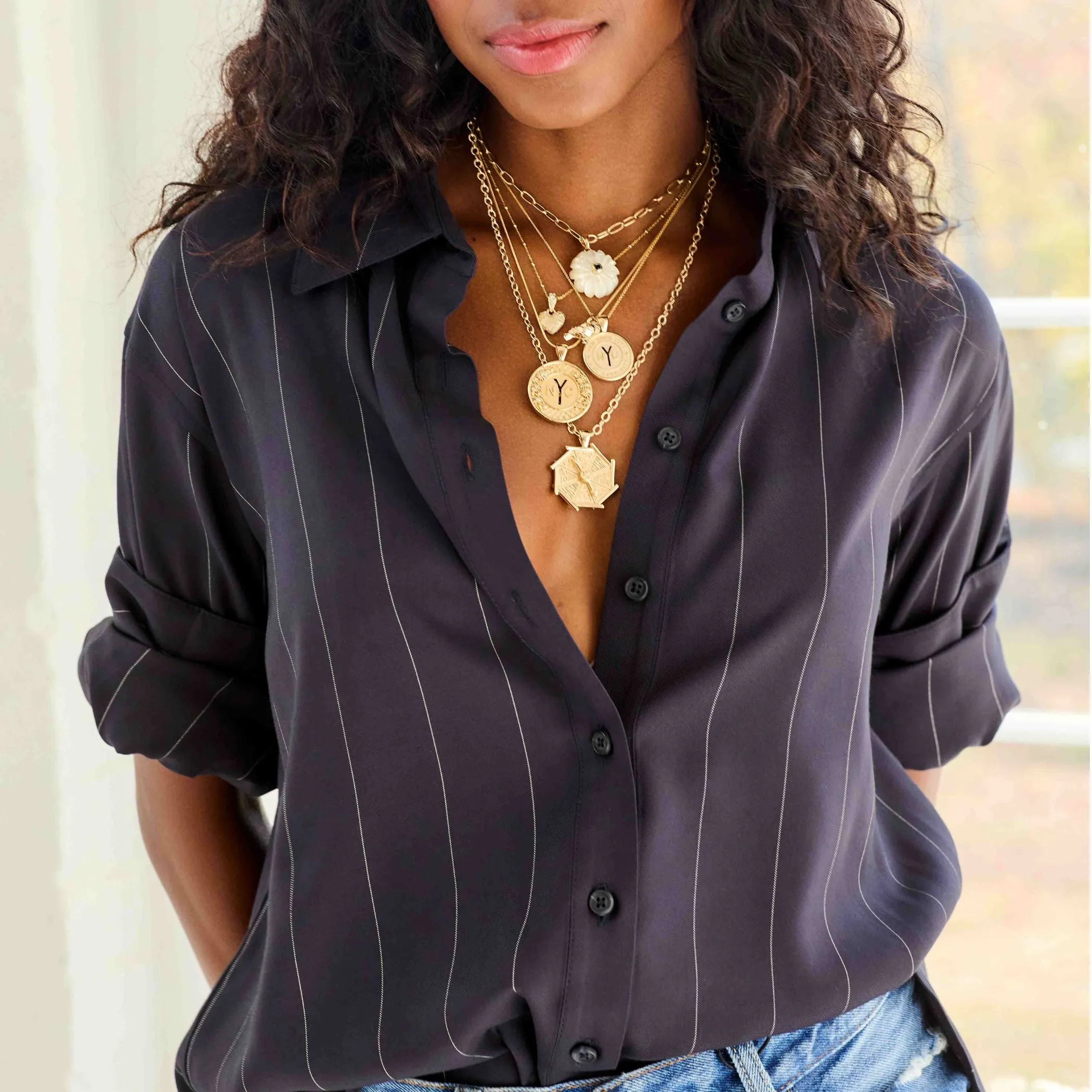 JW x Lewis Miller NYC Heart Pendant in Solid Gold sold by Jane Win product image thumbnail 3