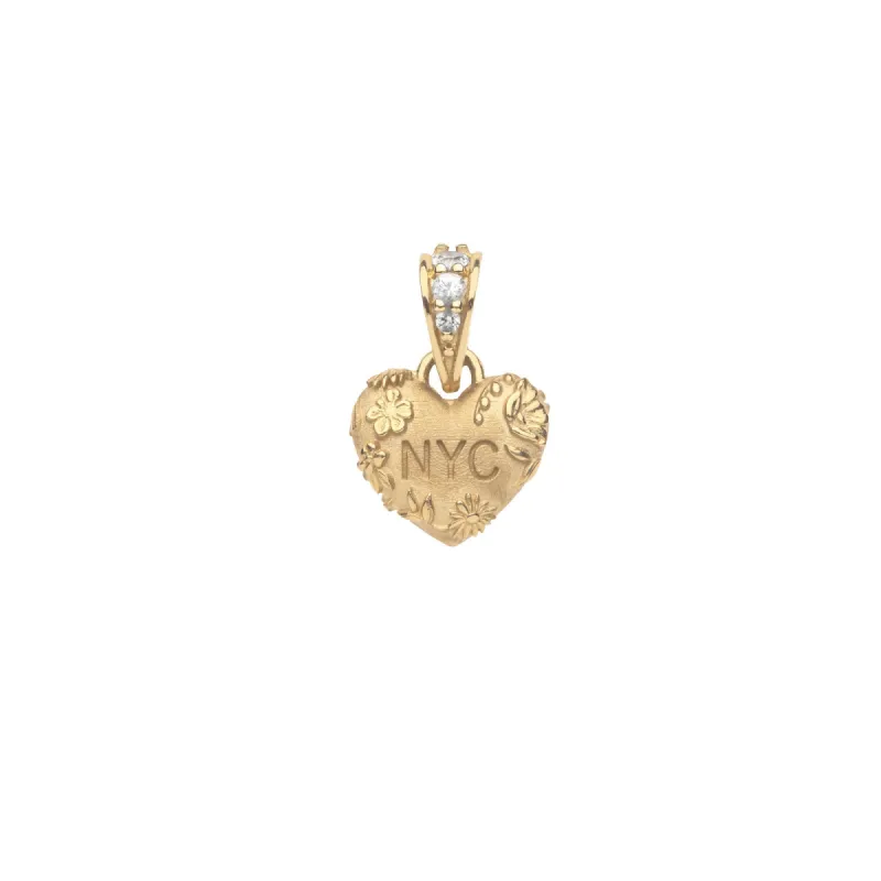 JW x Lewis Miller NYC Heart Pendant in Solid Gold sold by Jane Win