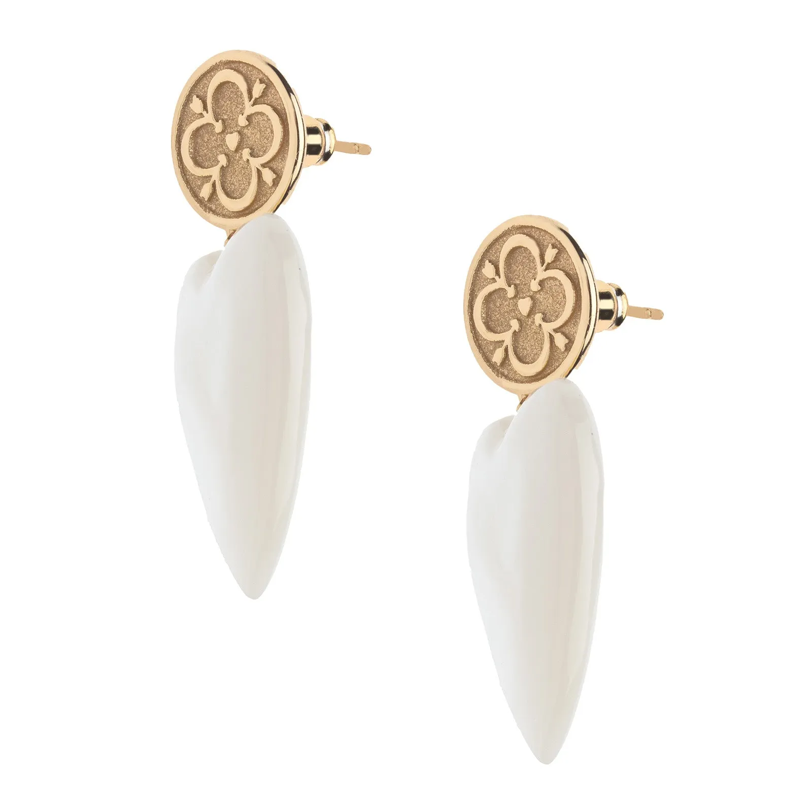 LOVE Carry Your Heart Earrings in Mother of Pearl sold by Jane Win product image thumbnail 3