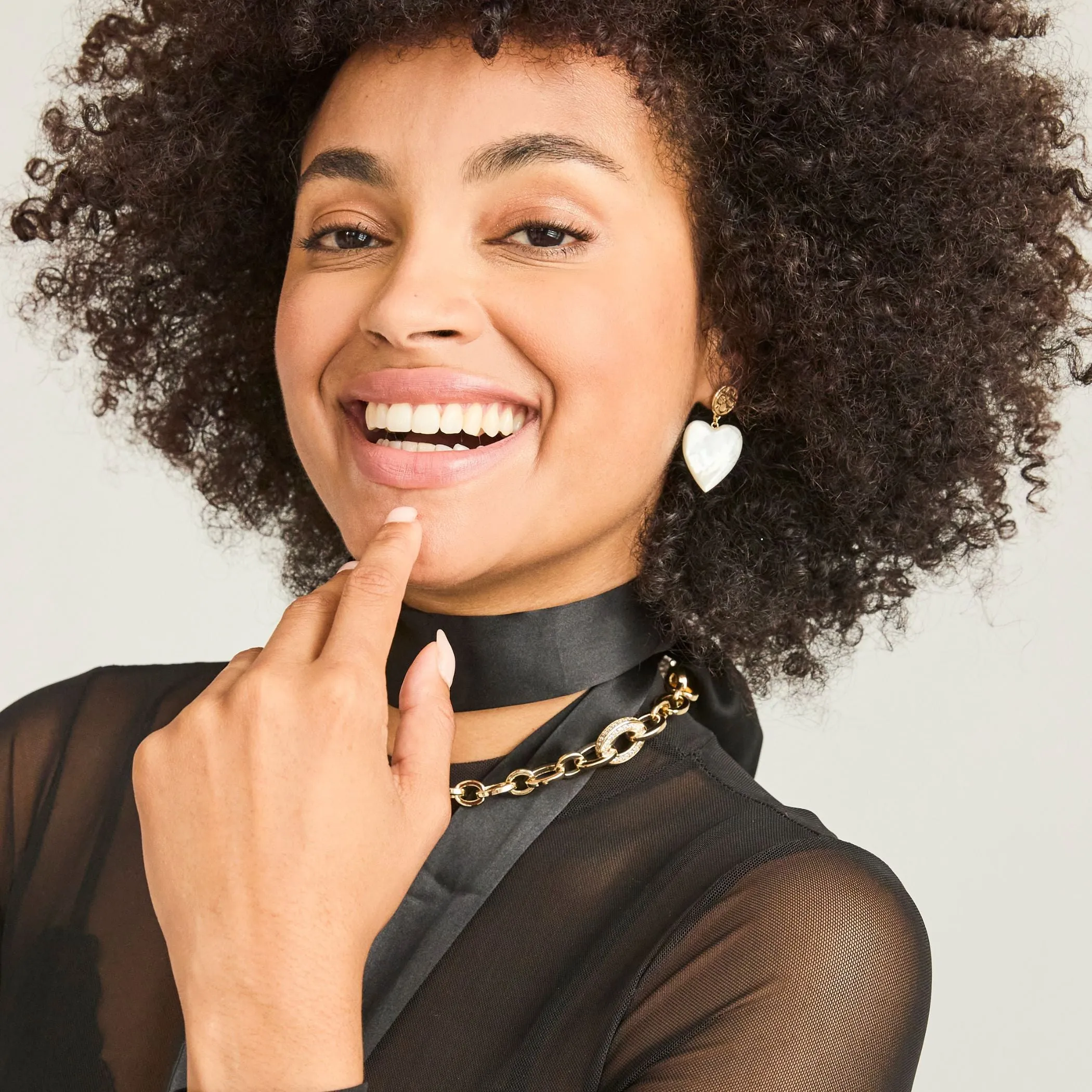 LOVE Carry Your Heart Earrings in Mother of Pearl sold by Jane Win product image thumbnail 2