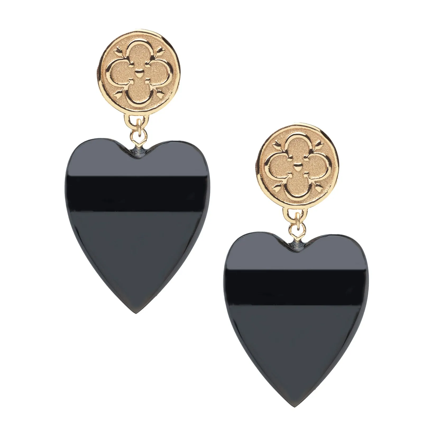 LOVE Carry Your Heart Earrings in Black Agate SALE sold by Jane Win