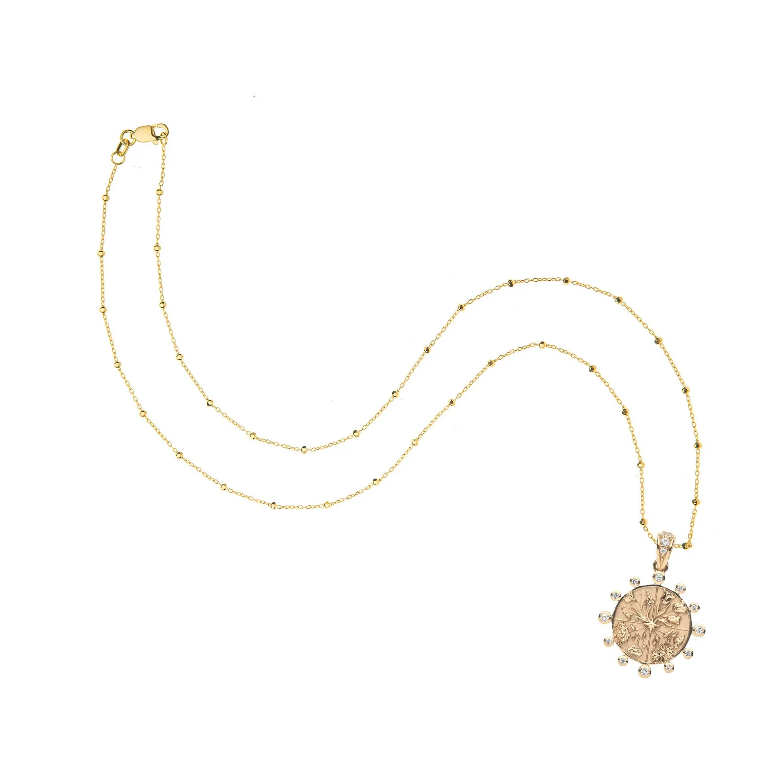 HOPE Petite Embellished Coin in Solid Gold sold by Jane Win product image thumbnail 4