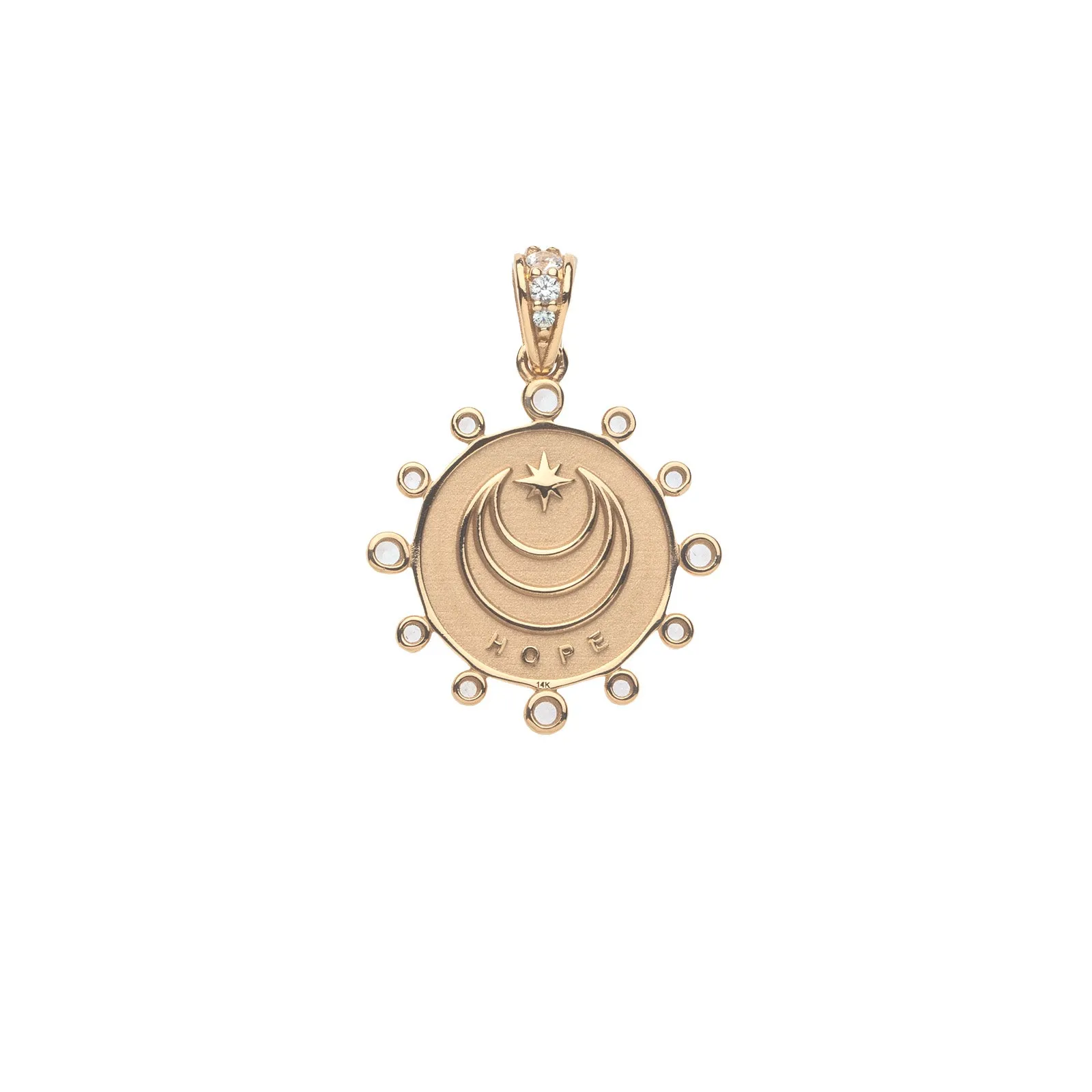 HOPE Petite Embellished Coin in Solid Gold sold by Jane Win product image thumbnail 2
