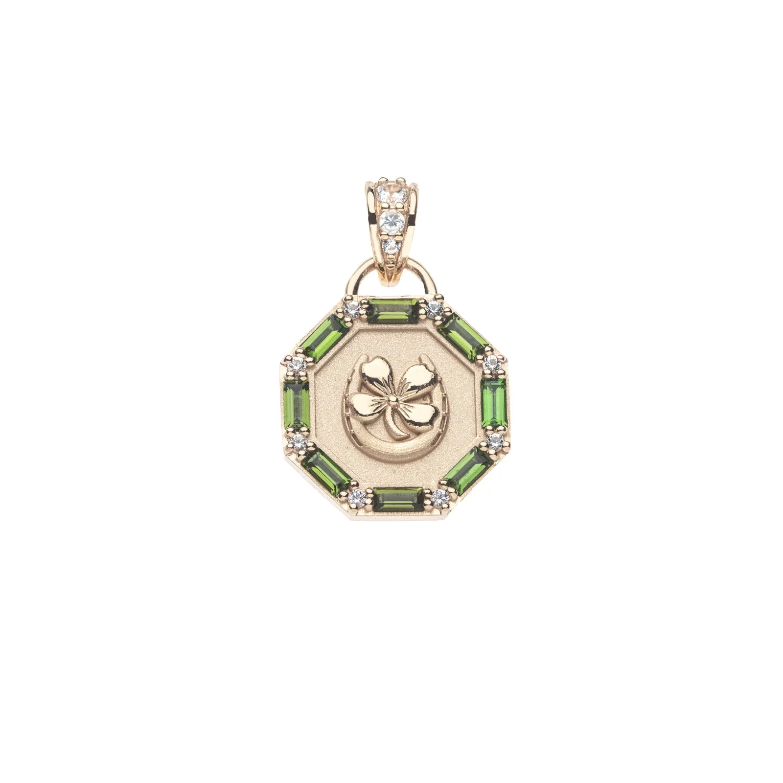 LUCKY Petite Embellished Coin in Solid Gold sold by Jane Win