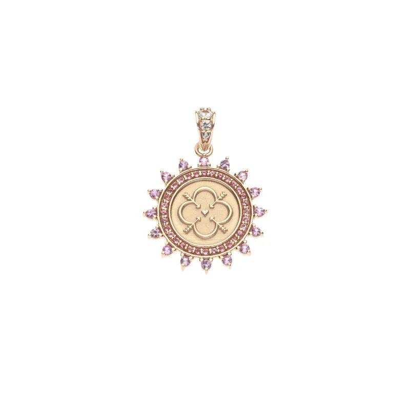 LOVE Petite Embellished Coin in Solid Gold sold by Jane Win