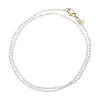 Double Wrap Rice Pearl Necklace in White sold by Jane Win