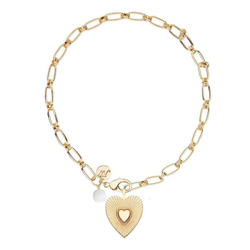 Valentine's Day Exclusive: Devoted Heart Love Pendant on Wheels of Fortune Chain sold by Jane Win