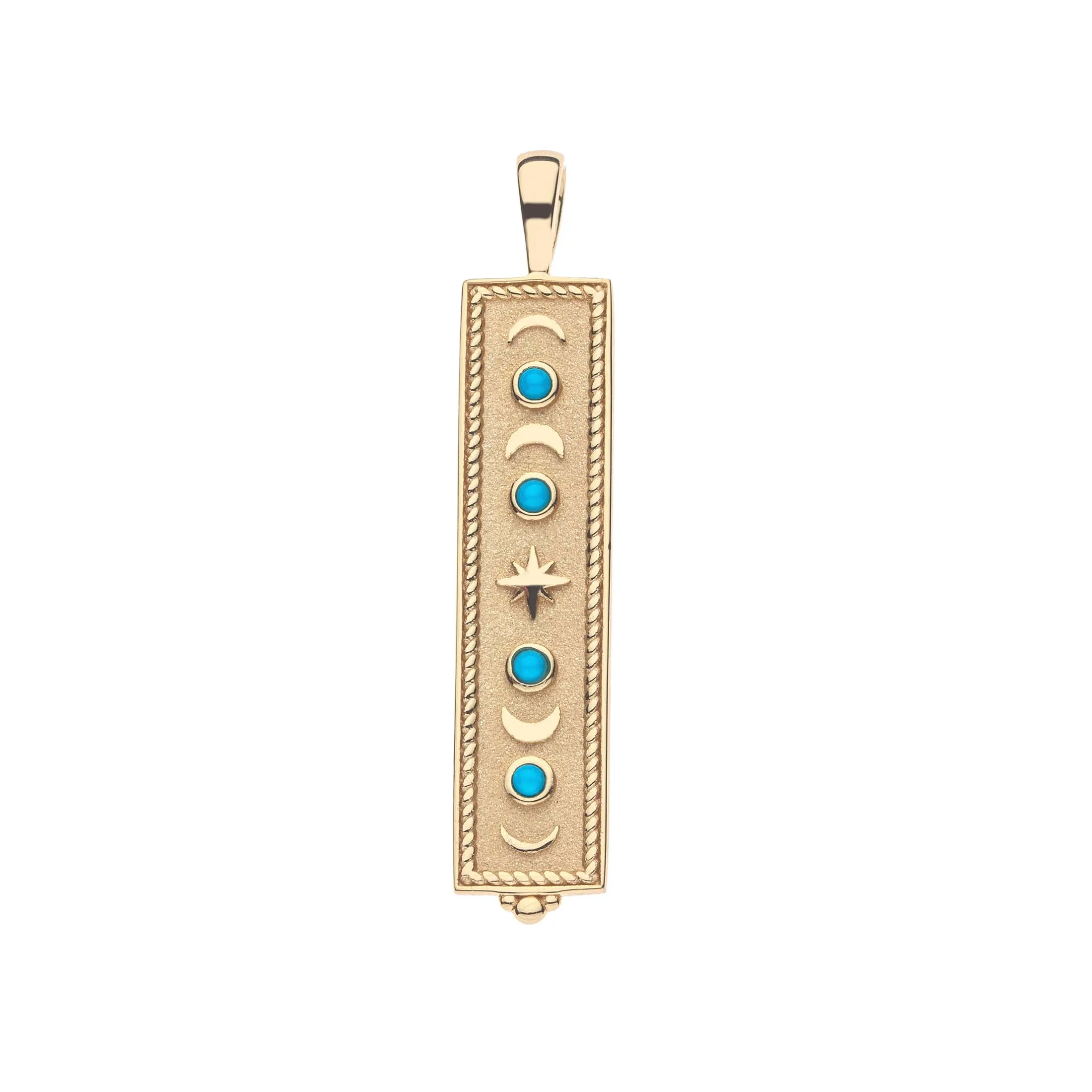 FOREVER Eclipse Dogtag Pendant in Turquoise sold by Jane Win