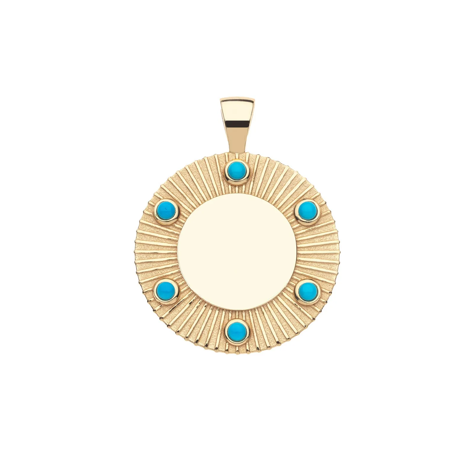FOREVER Around The Sun Engravable Pendant in Turquoise sold by Jane Win