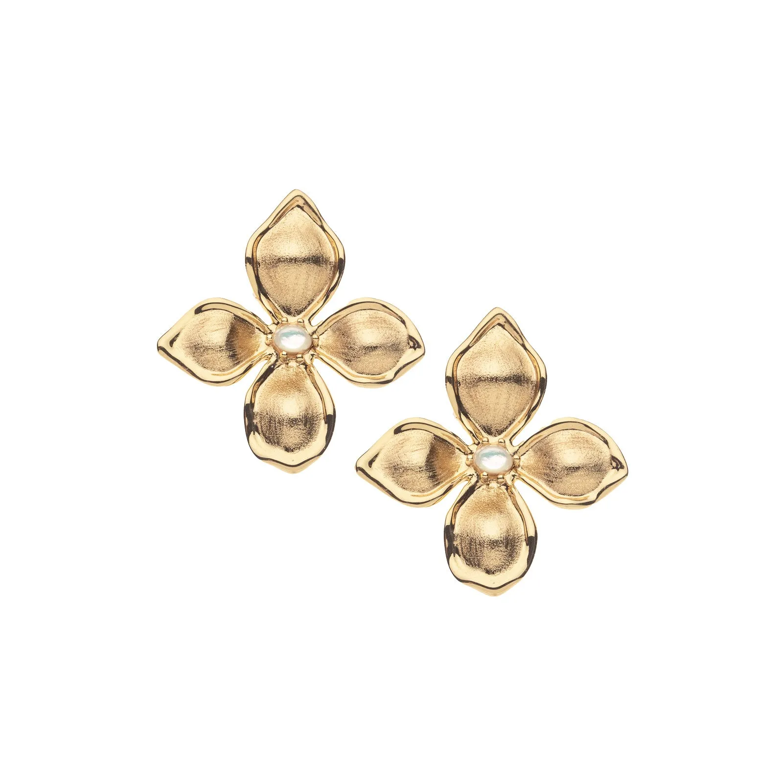 JOY Periwinkle Earrings in Mother of Pearl sold by Jane Win