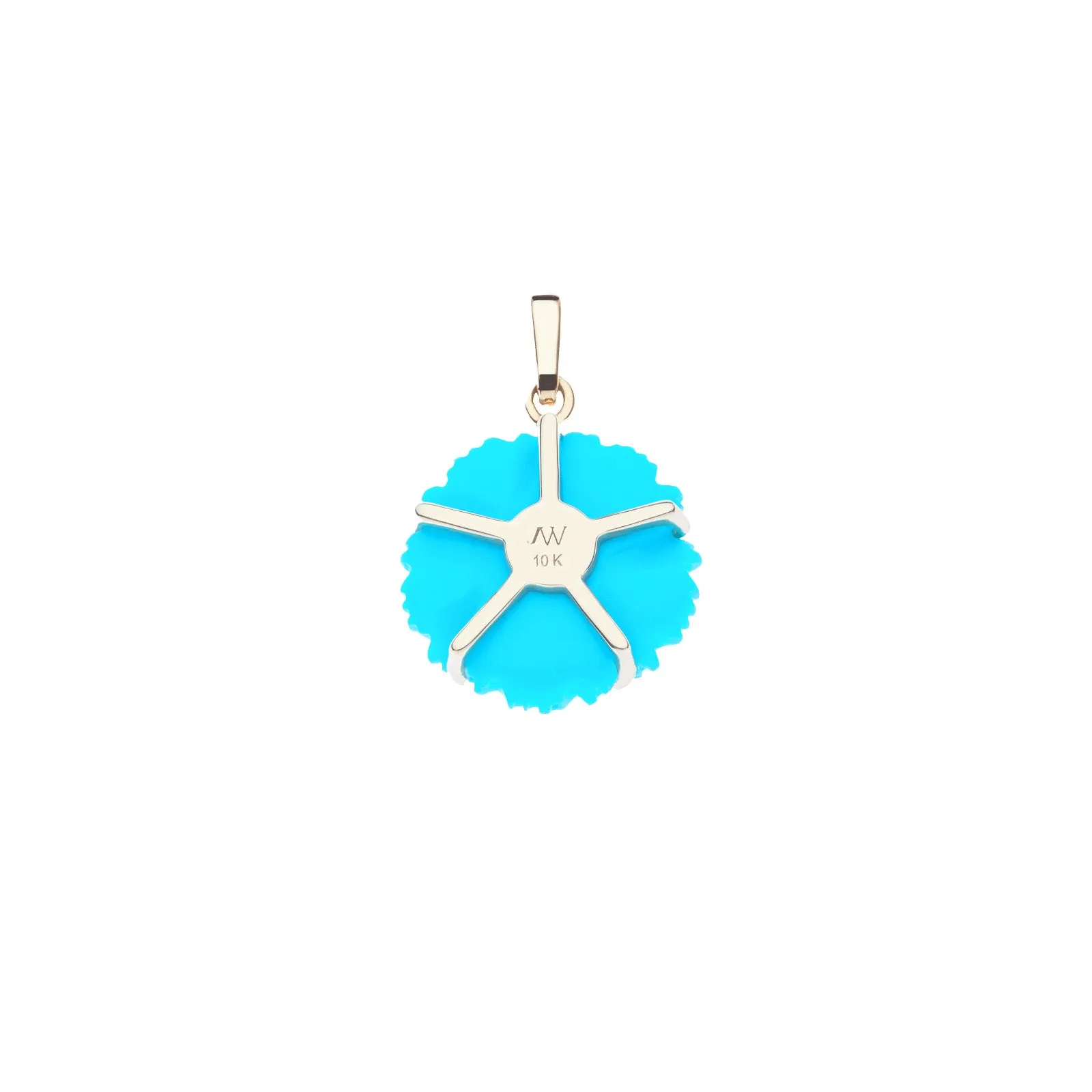 JOY Turquoise Cherry Blossom Pendant in Solid Gold sold by Jane Win product image thumbnail 2