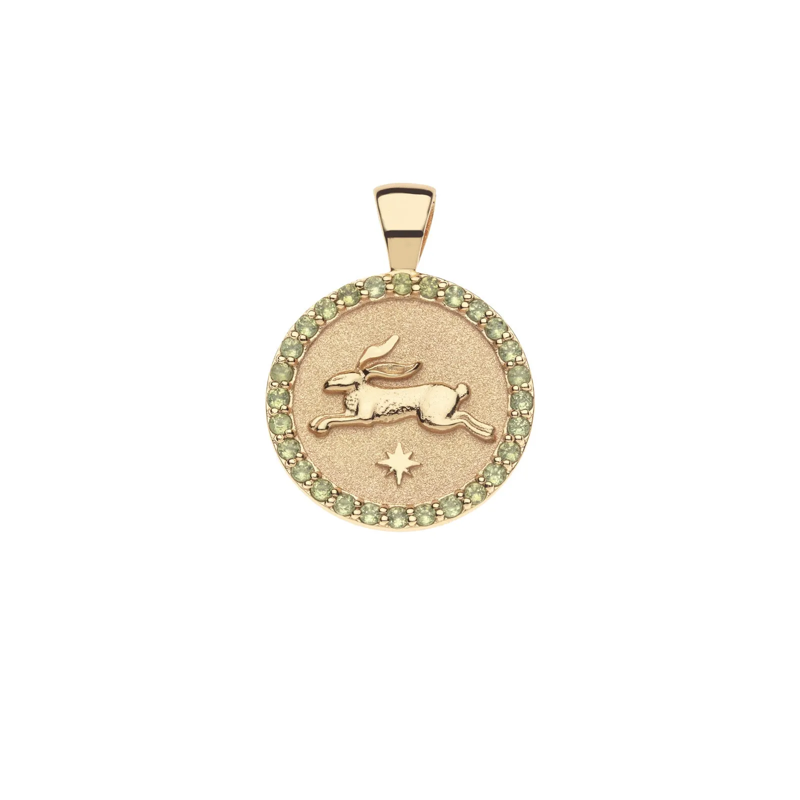 LUCKY Rabbit JW Small Embellished Pendant Coin SALE sold by Jane Win