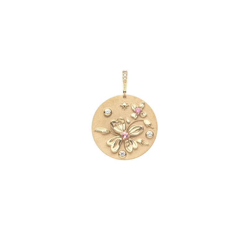 JOY Garden Party Dogwood Disk in Solid Gold sold by Jane Win