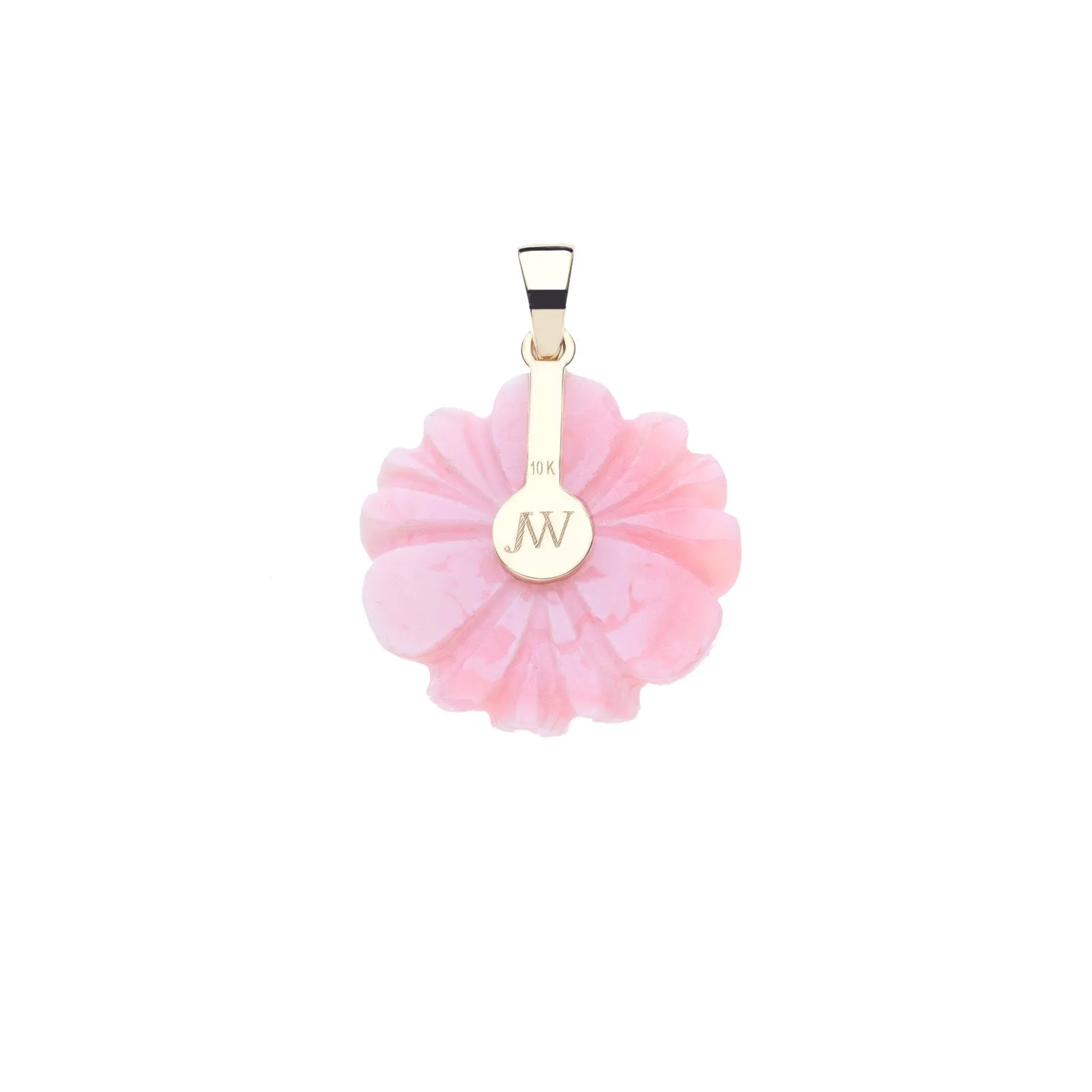 JOY Pink Jade Carved Daisy Pendant in Solid Gold sold by Jane Win product image thumbnail 2