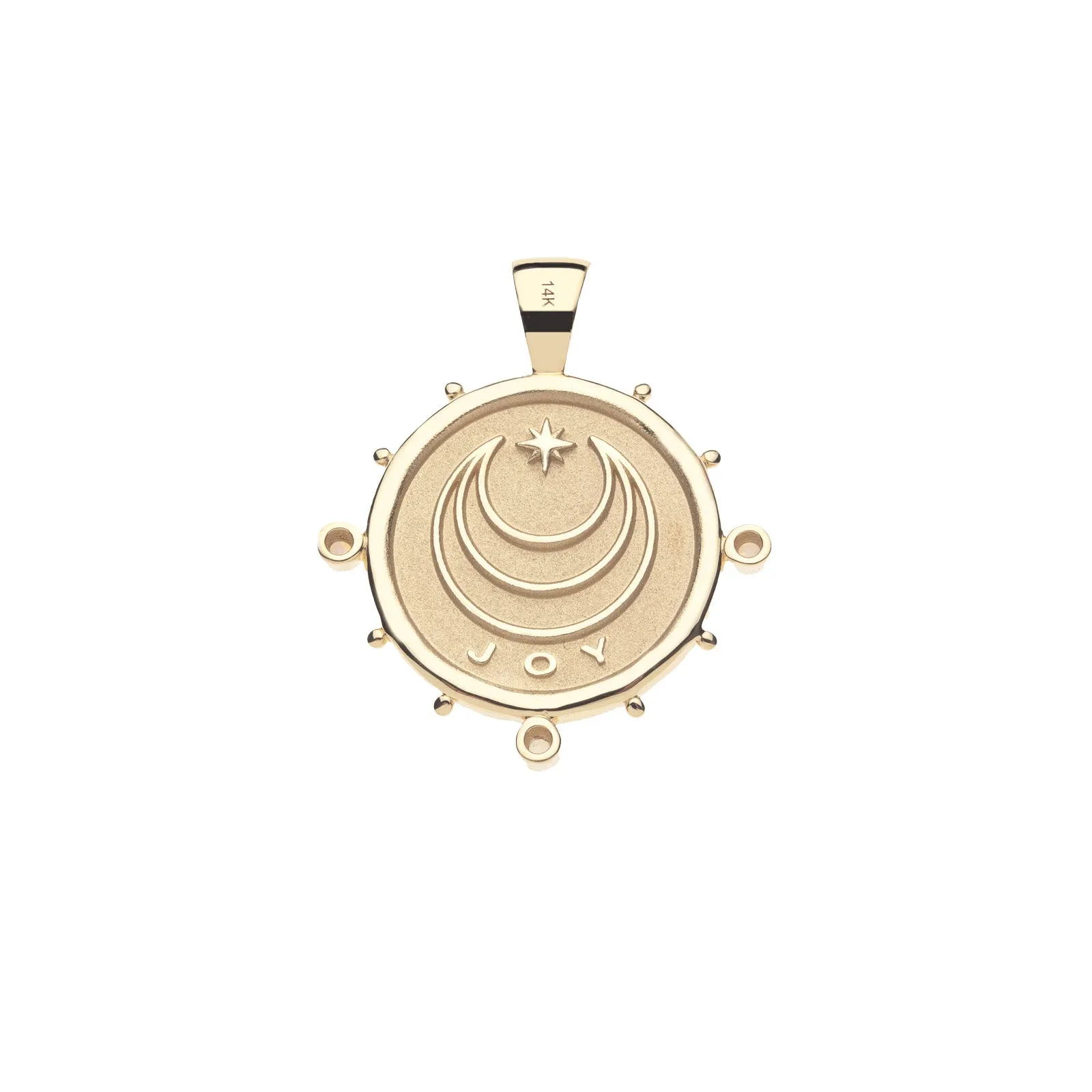 JOY Swallow Embellished Small Pendant Coin in Solid Gold sold by Jane Win product image thumbnail 2