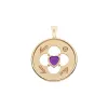 LOVE 14k Amethyst Quatrefoil Coin Pendant sold by Jane Win