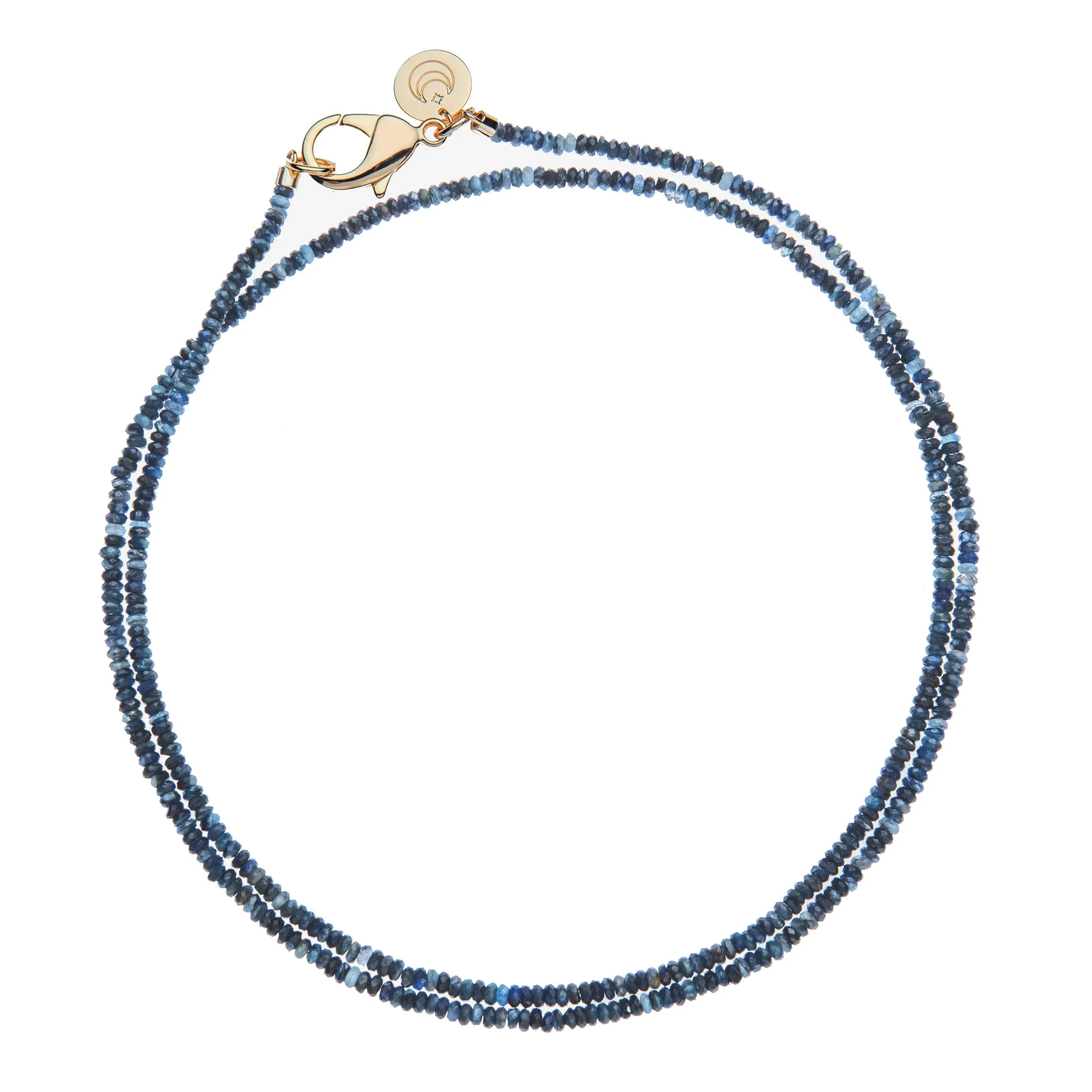 Diamond Cut Double Wrap Beaded Necklace in Kyanite SALE sold by Jane Win