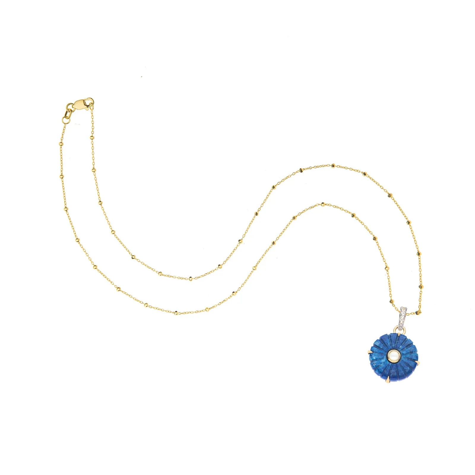 PROTECT Carved Lapis Evil Eye in Solid Gold sold by Jane Win product image thumbnail 5