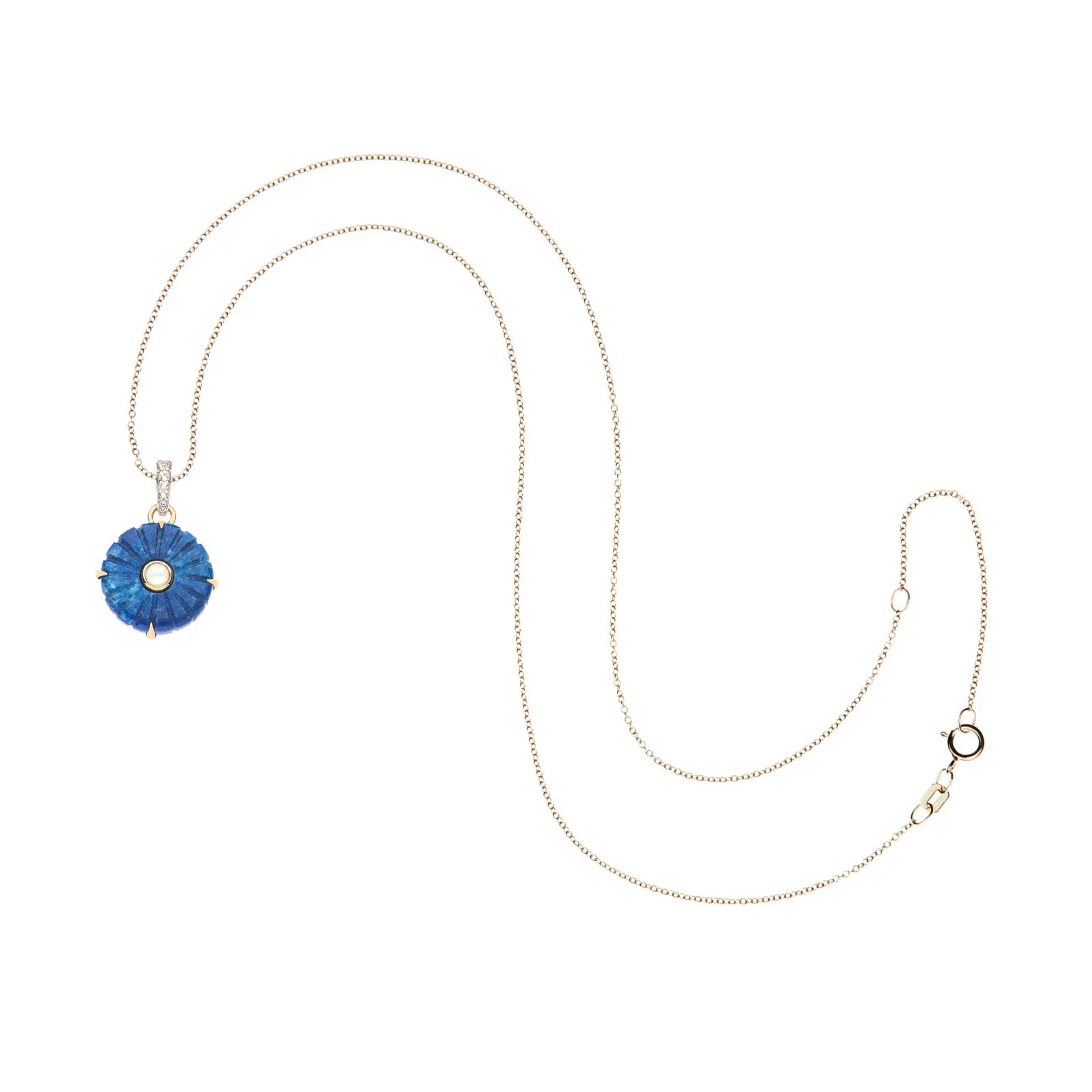 PROTECT Carved Lapis Evil Eye in Solid Gold sold by Jane Win product image thumbnail 4