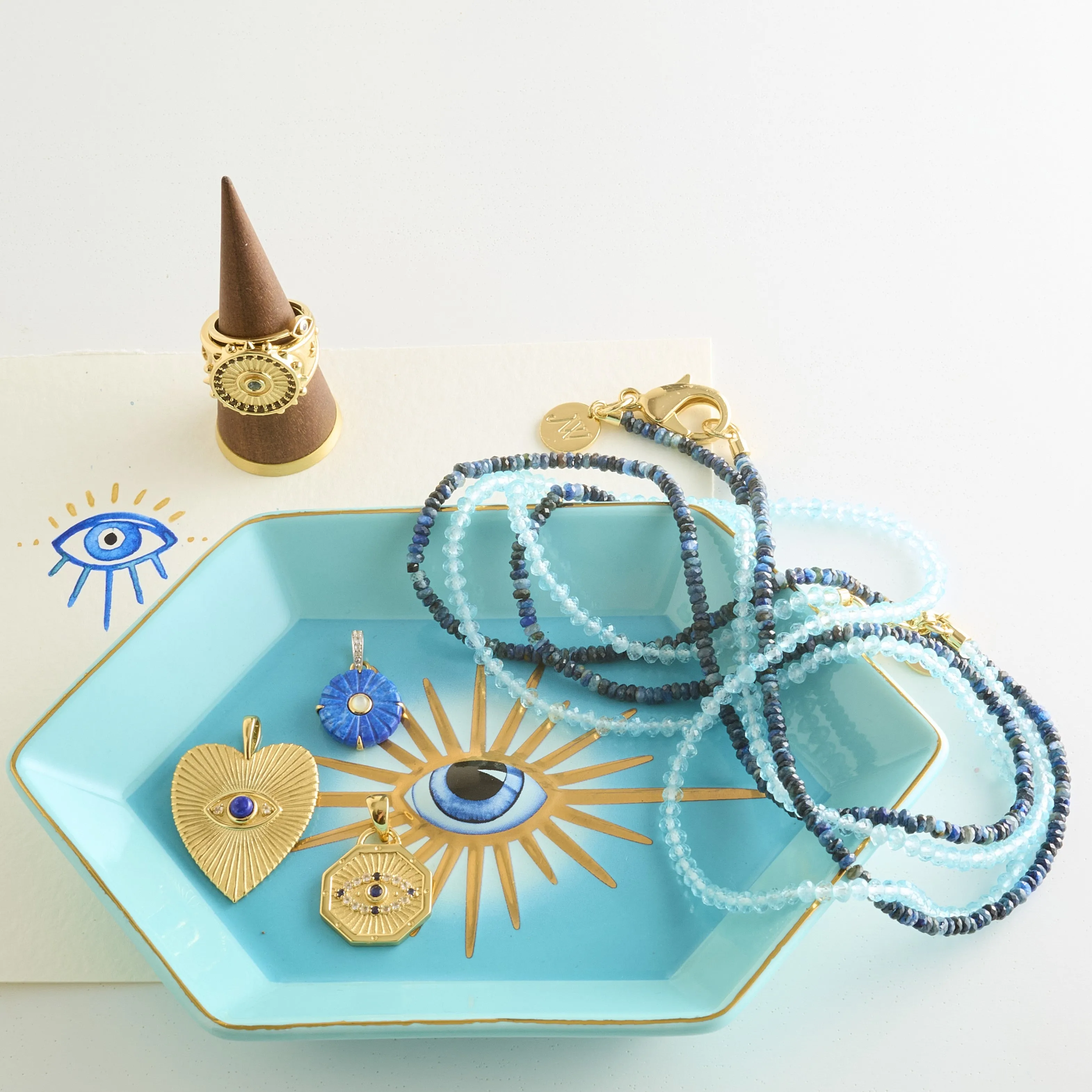 PROTECT Evil Eye Ring in Solid Gold sold by Jane Win product image thumbnail 4