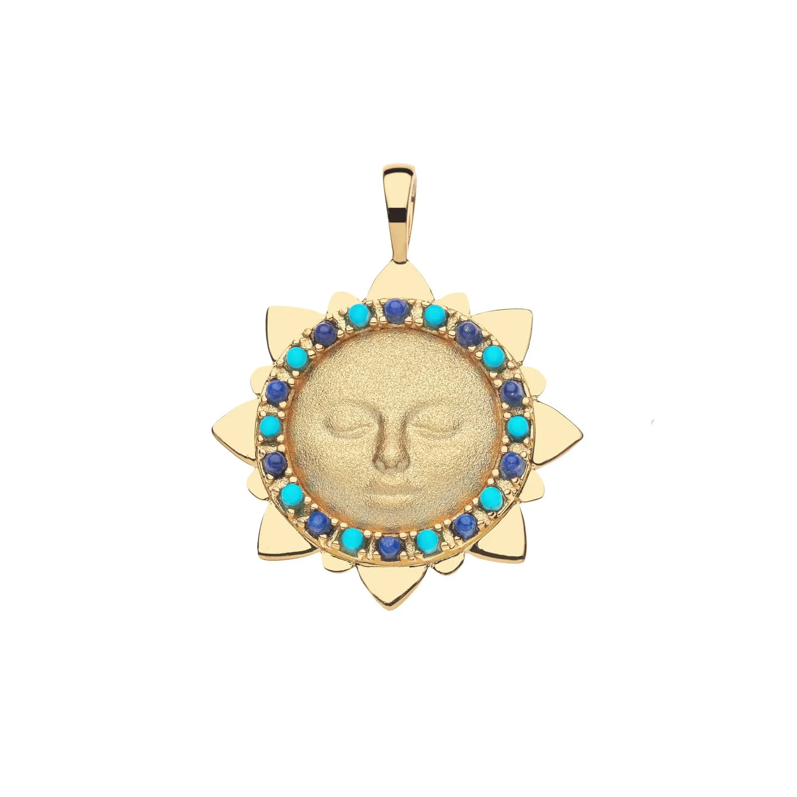 STRONG Shine Your Light Pendant in Lapis and Turquoise sold by Jane Win