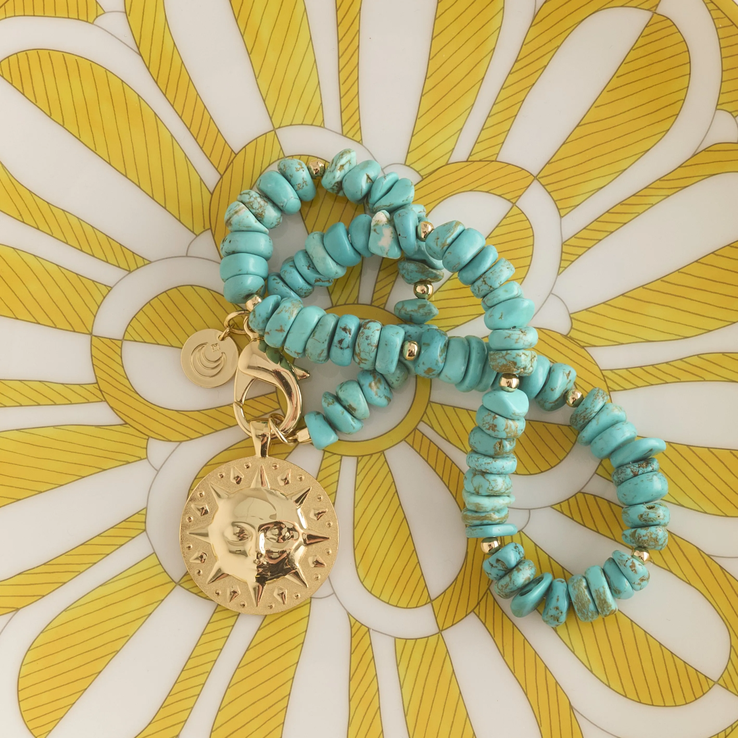 Turquoise Natural Beaded Necklace sold by Jane Win product image thumbnail 5