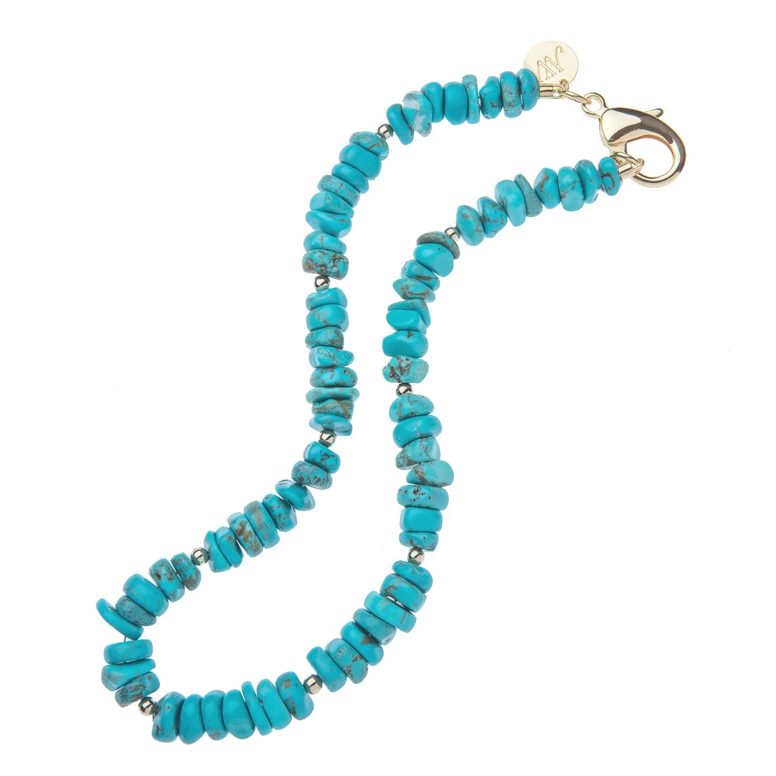Turquoise Natural Beaded Necklace sold by Jane Win product image thumbnail 4