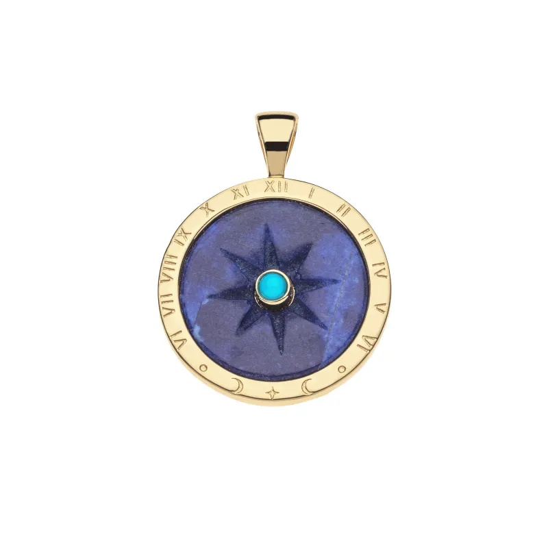 FOREVER Sundial Carved Lapis Pendant sold by Jane Win