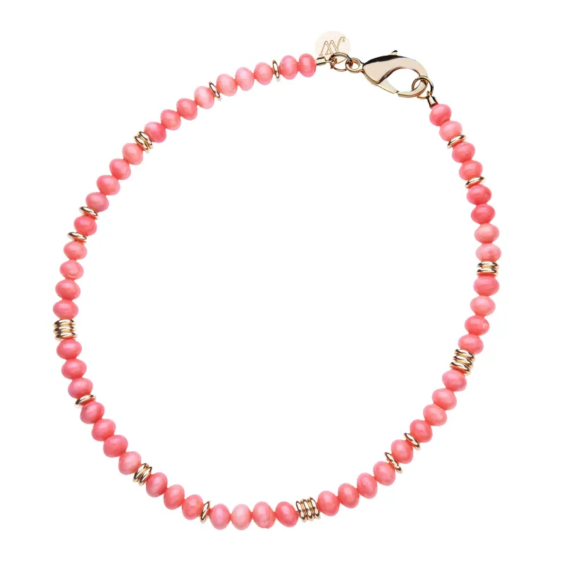 Gumdrop Beaded Necklace in Coral SALE sold by Jane Win