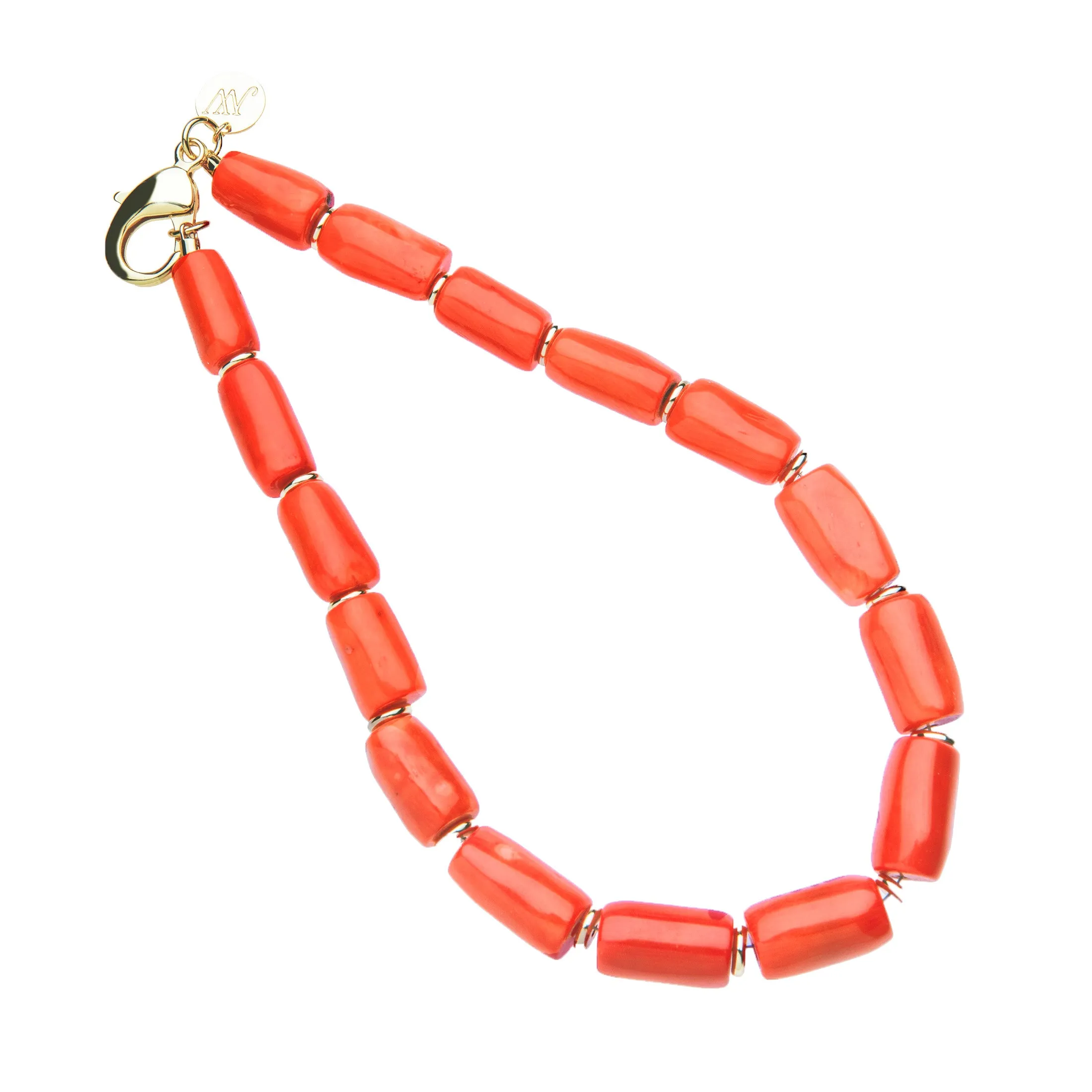 Coral Beaded Tube Necklace SALE sold by Jane Win product image thumbnail 3