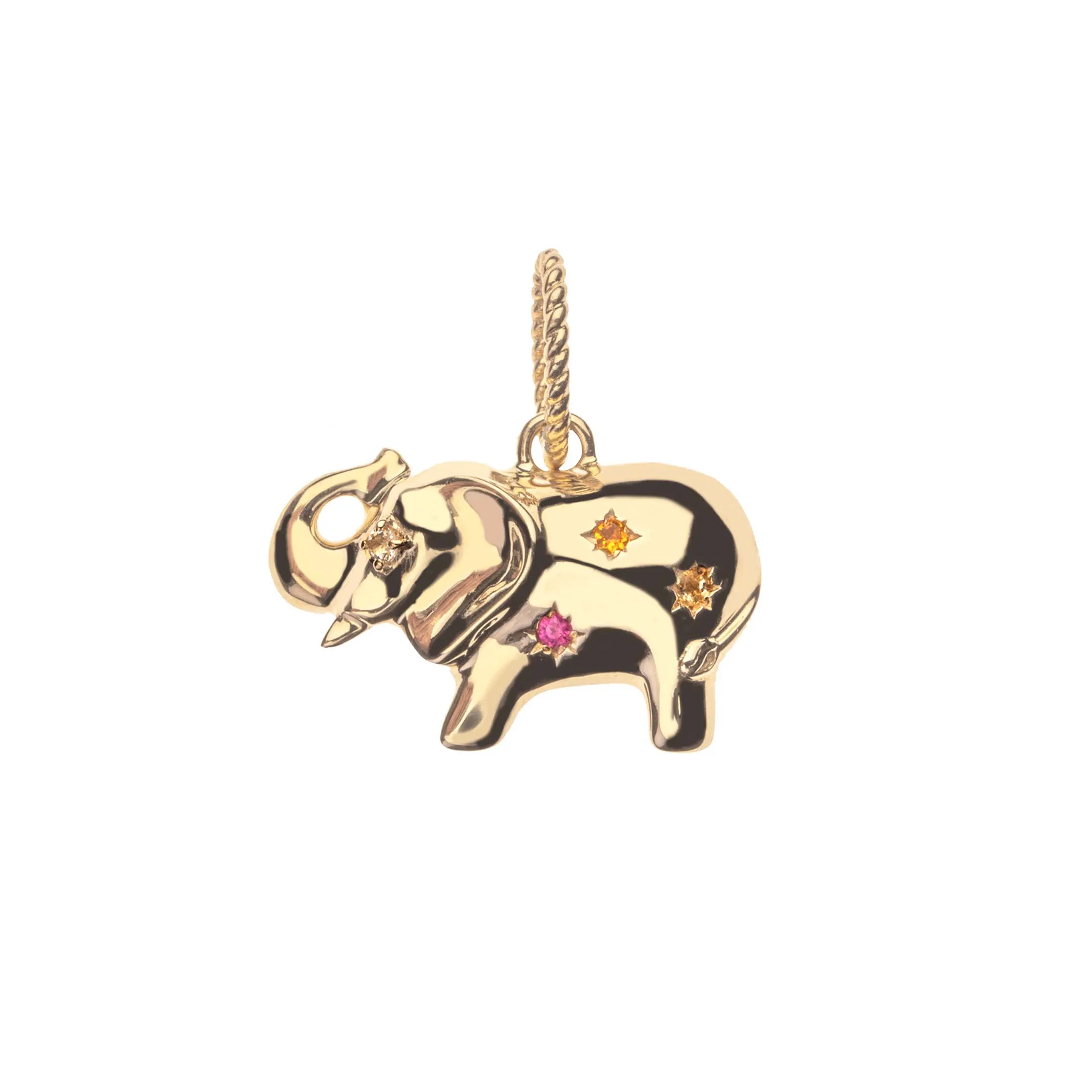 LUCKY Wishful Elephant Pendant in Solid Gold sold by Jane Win