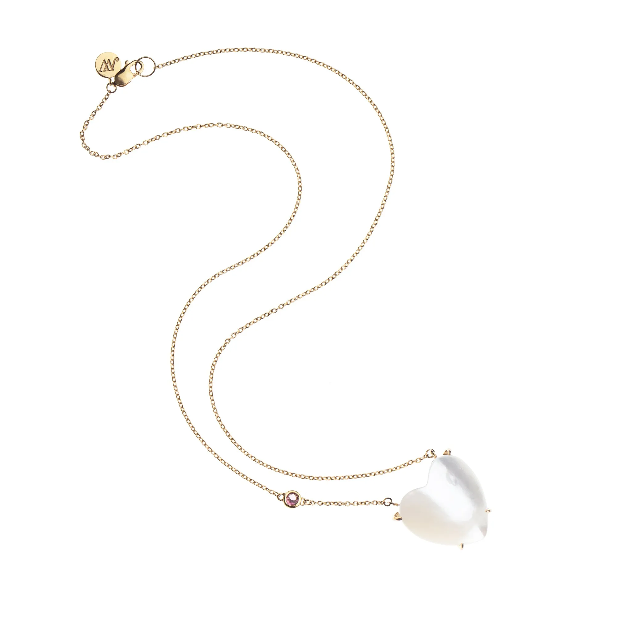 LOVE Shell Carved Heart Necklace with Gold Setting SALE sold by Jane Win product image thumbnail 2