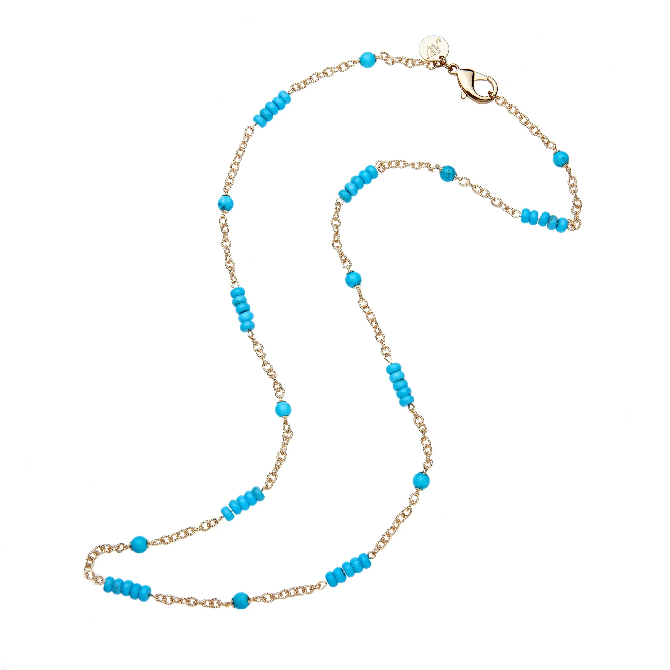 Jewel Box Carved Turquoise Station Necklace sold by Jane Win product image thumbnail 3