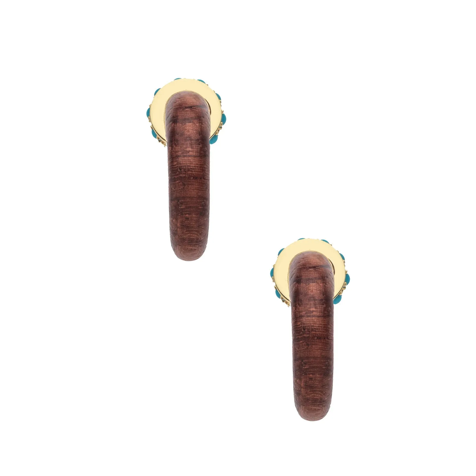 Carved with LOVE Wood Hoop Earrings SALE sold by Jane Win product image thumbnail 4