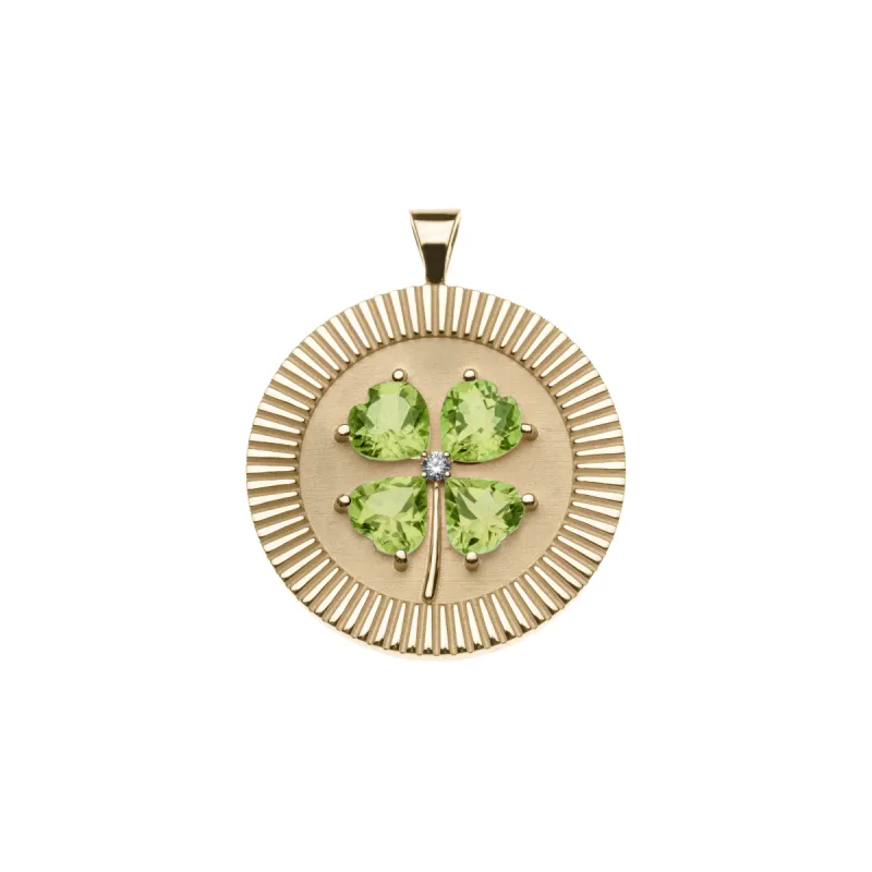 LUCKY 14k Peridot Coin Pendant sold by Jane Win